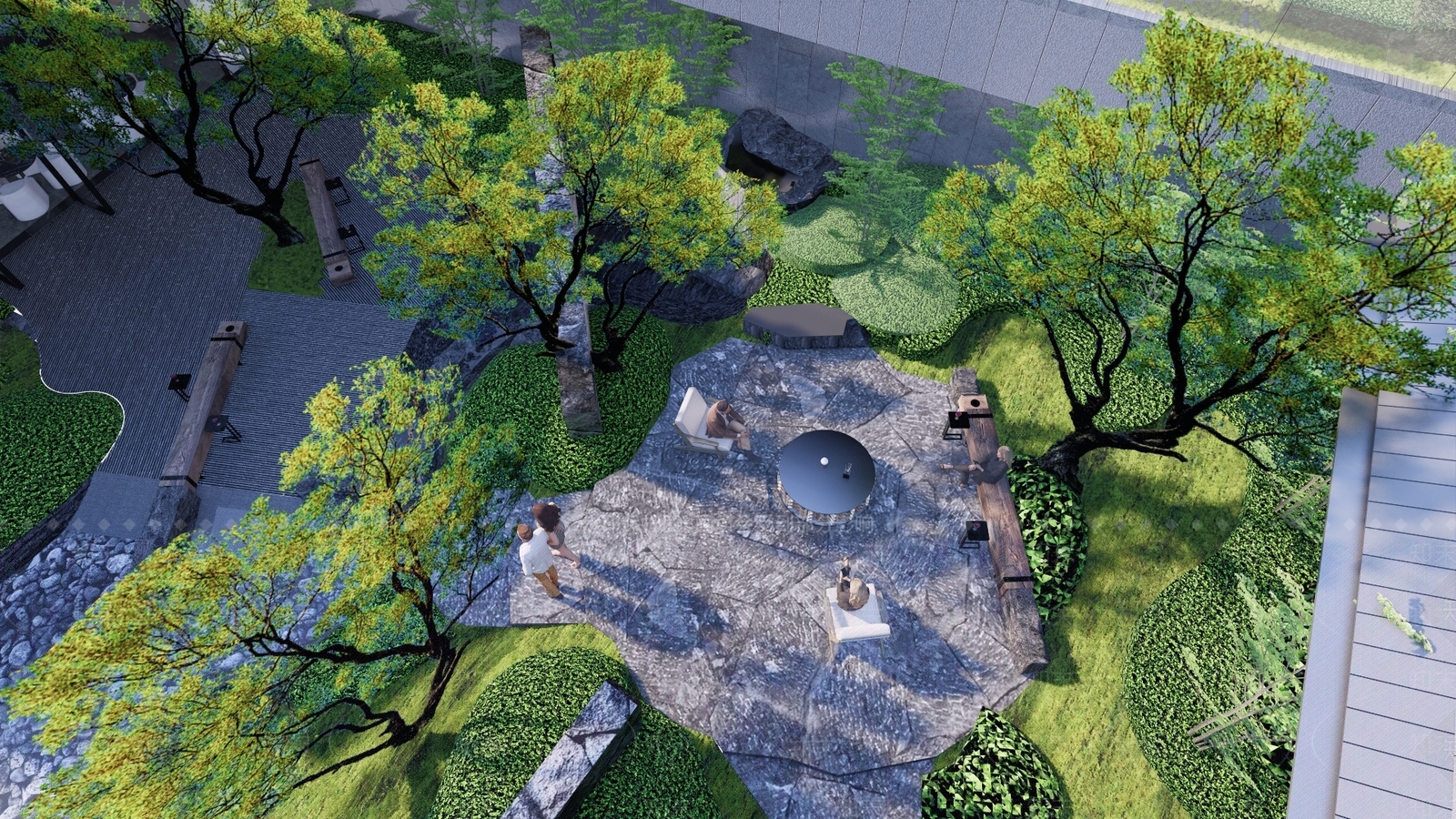 万科现代示范区景观SU模型下载【ID:1153335774】