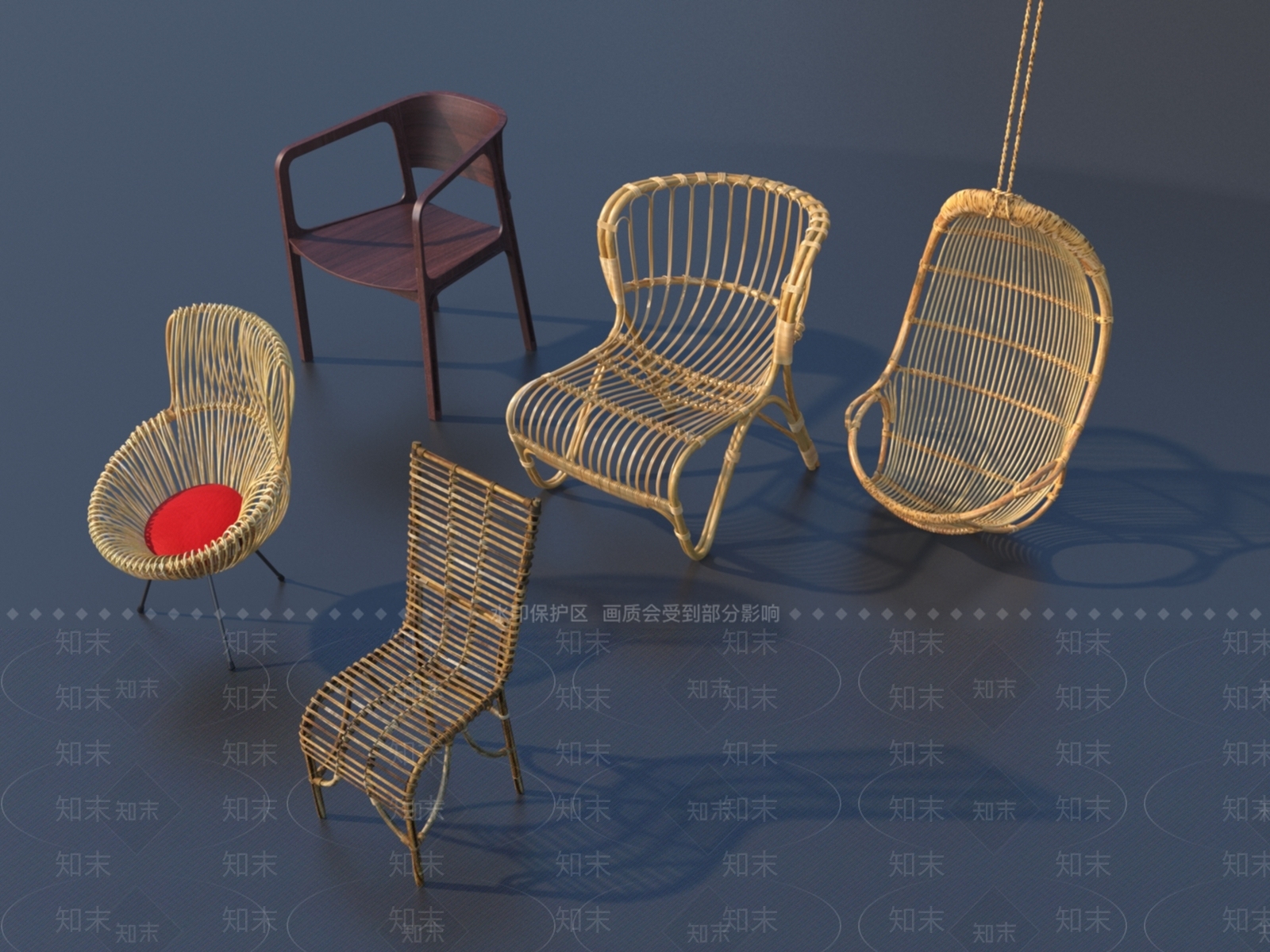 中式椅子3D模型下载【ID:1153337095】