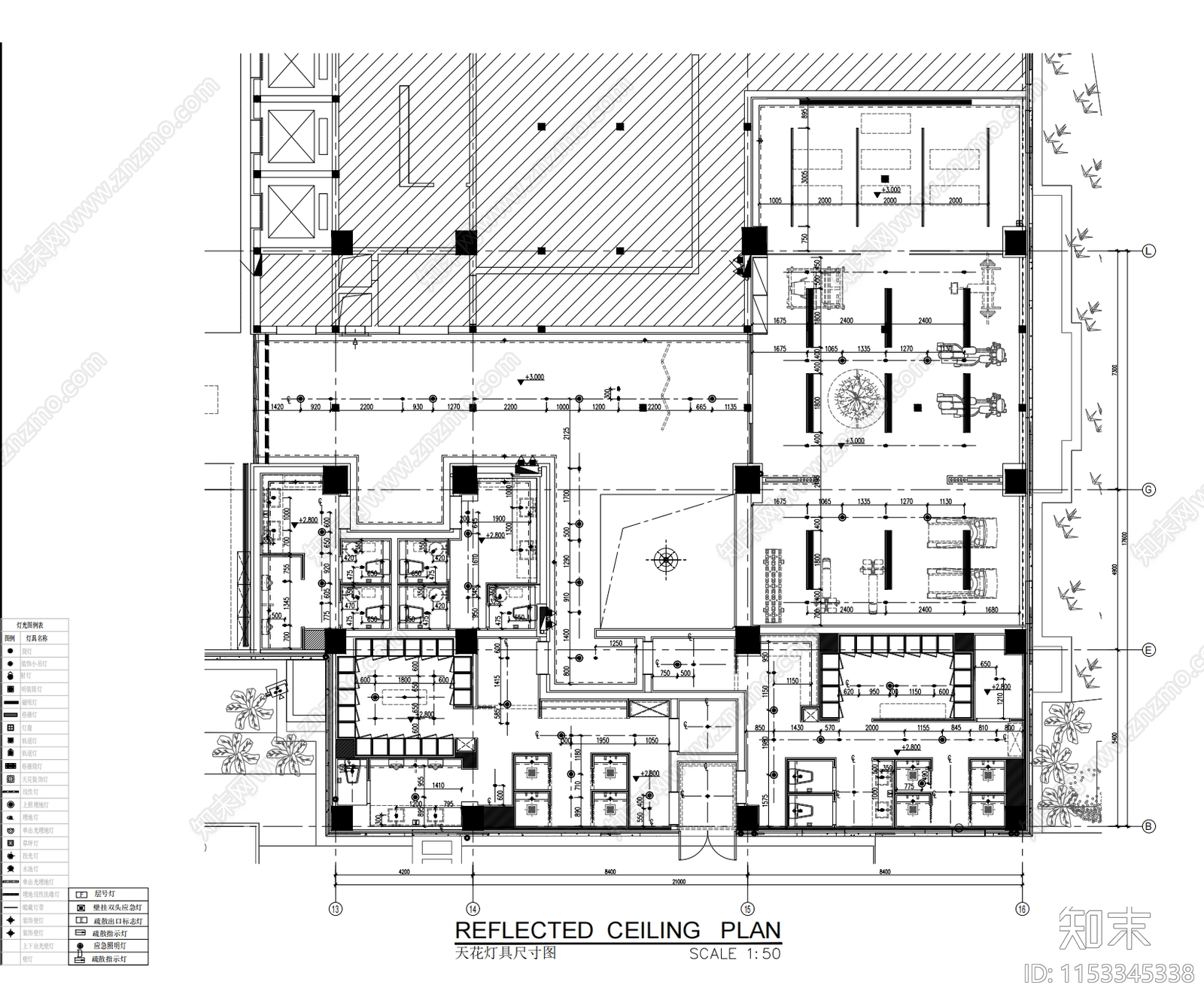 400㎡康体健身房cad施工图下载【ID:1153345338】