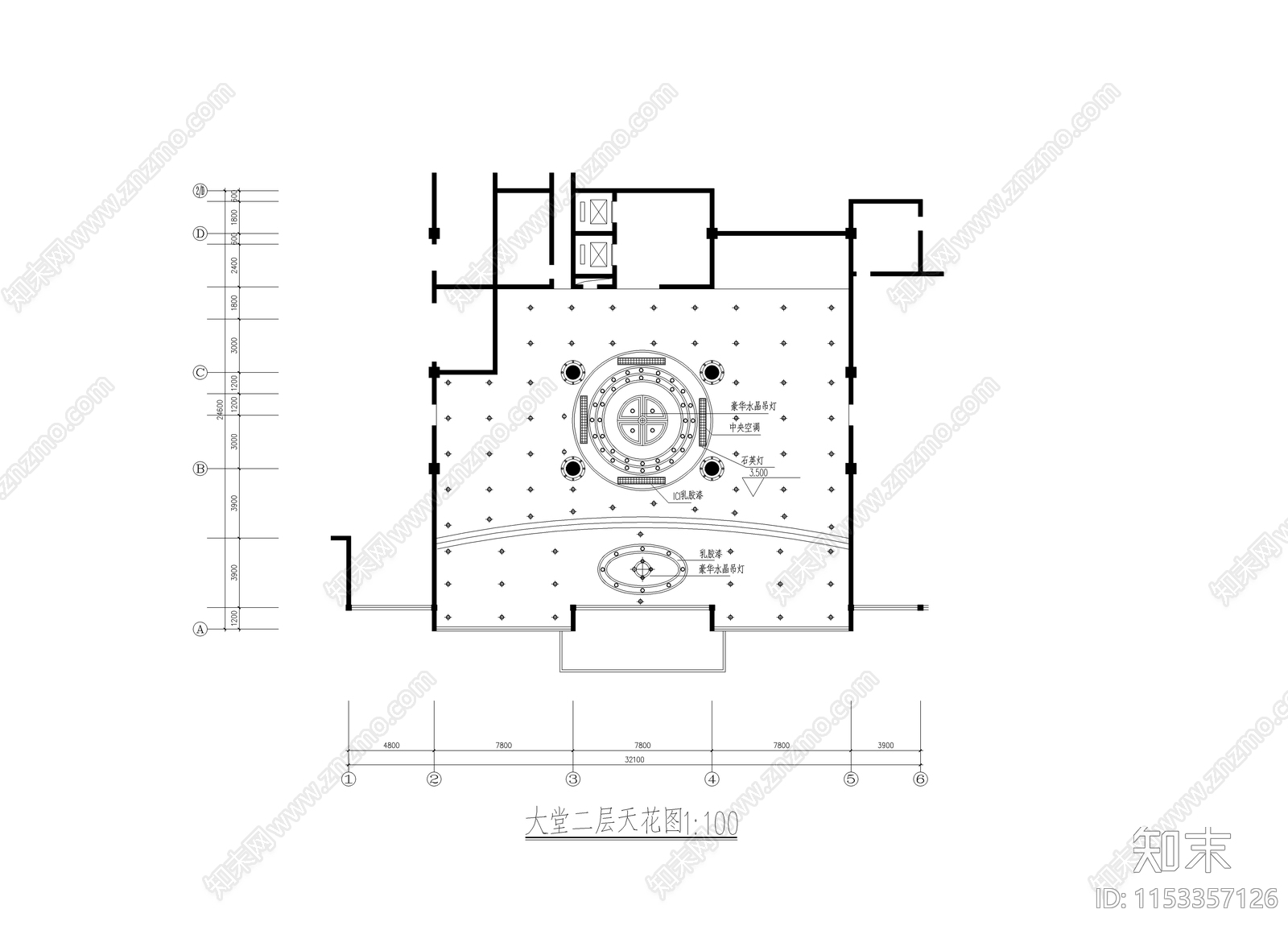 二层西餐厅装修平面cad施工图下载【ID:1153357126】