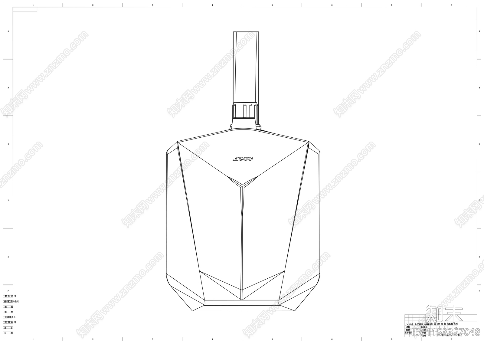 挂烫机制图cad施工图下载【ID:1153357048】