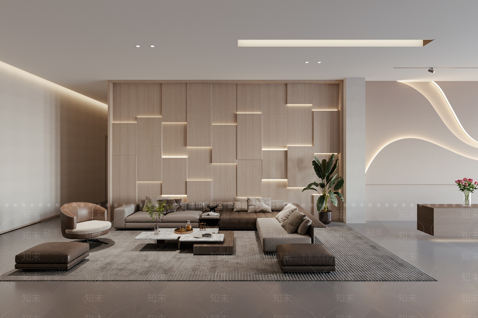 现代前台3D模型下载【ID:1153360537】