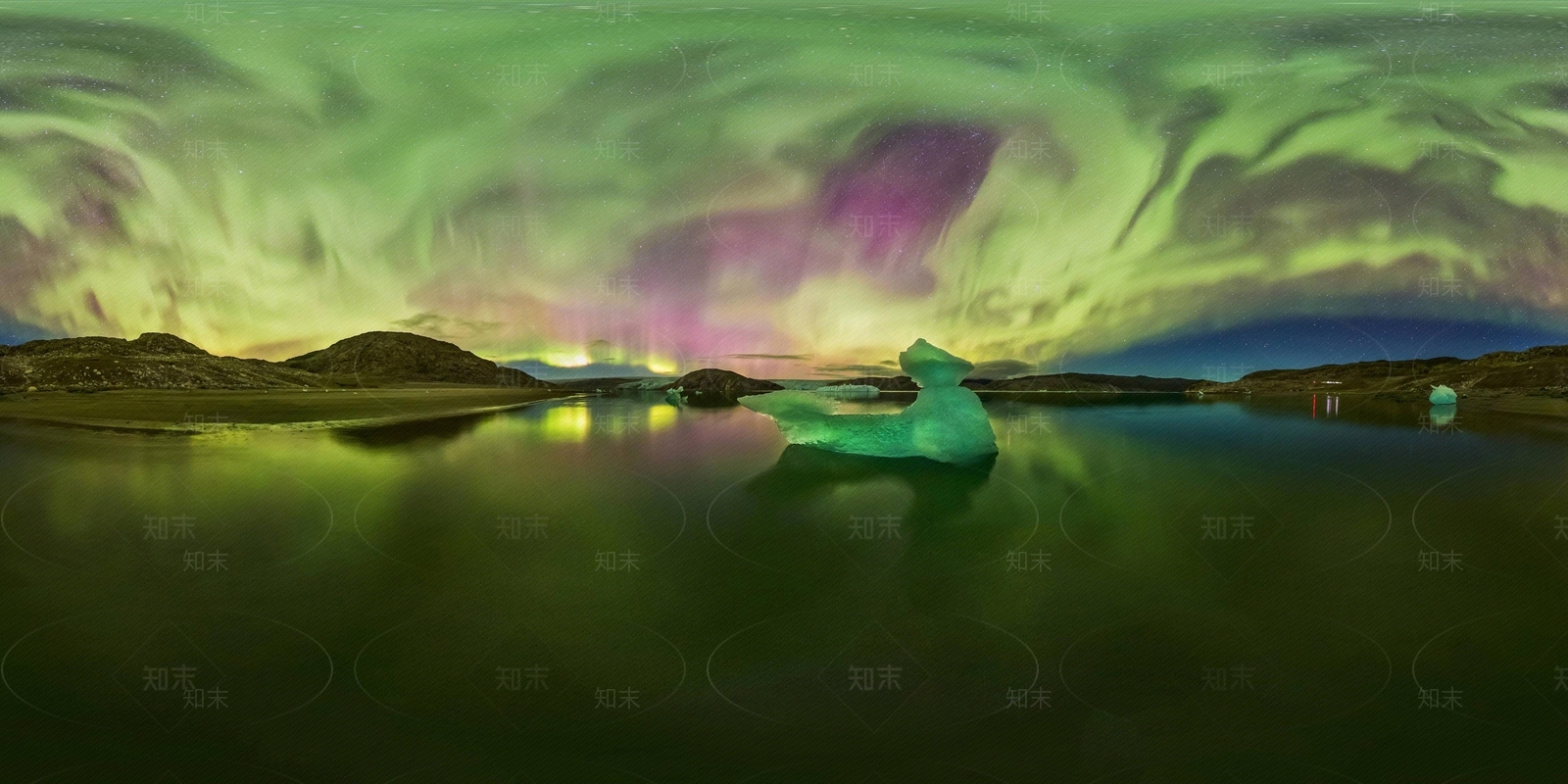hdr夜空北极光夜晚全景贴图下载【ID:1153362468】