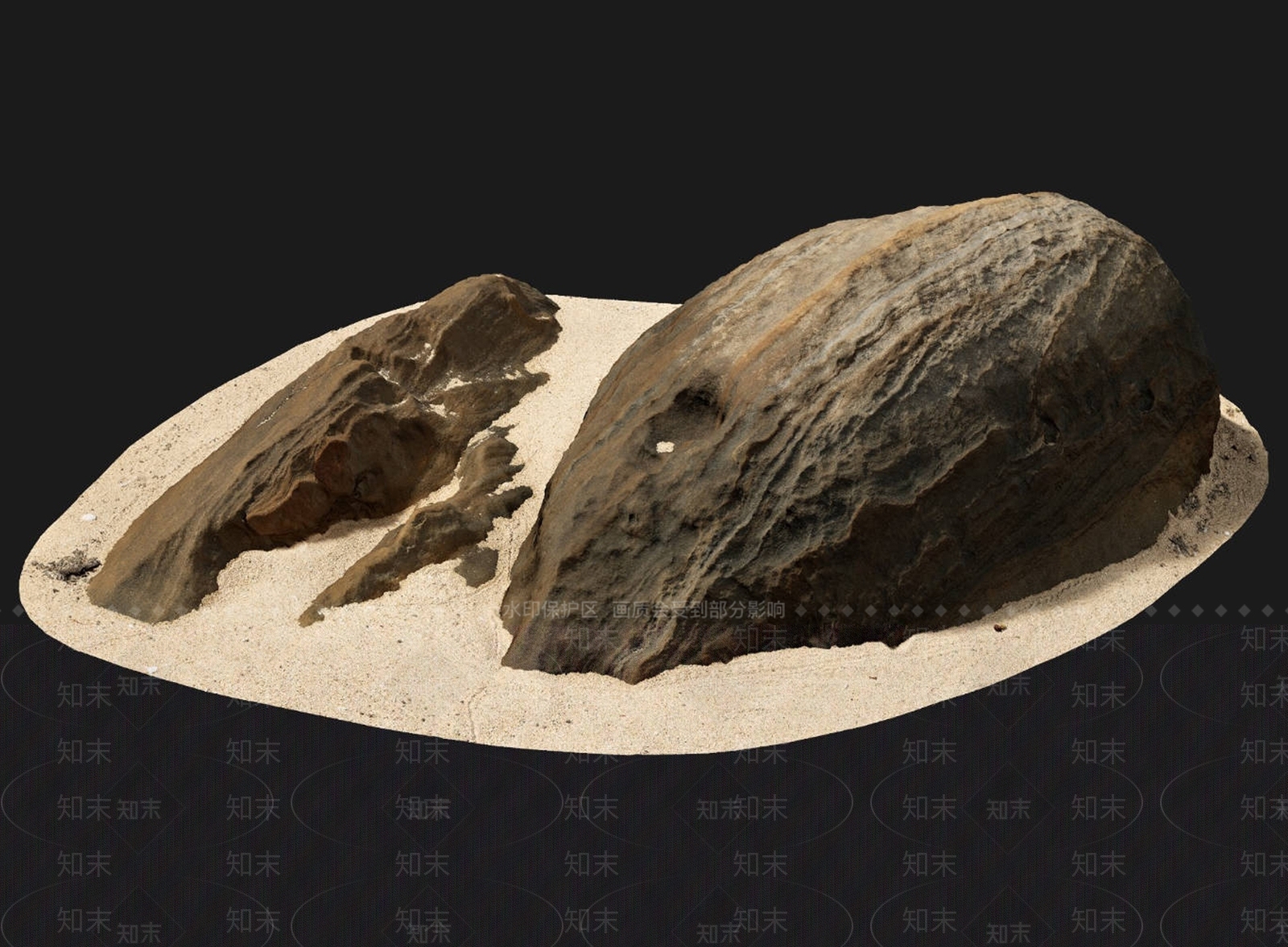现代石头3D模型下载【ID:1153363478】