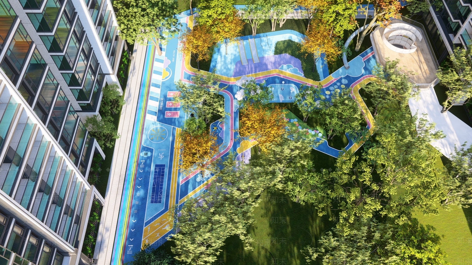 现代儿童游乐区SU模型下载【ID:1153364522】