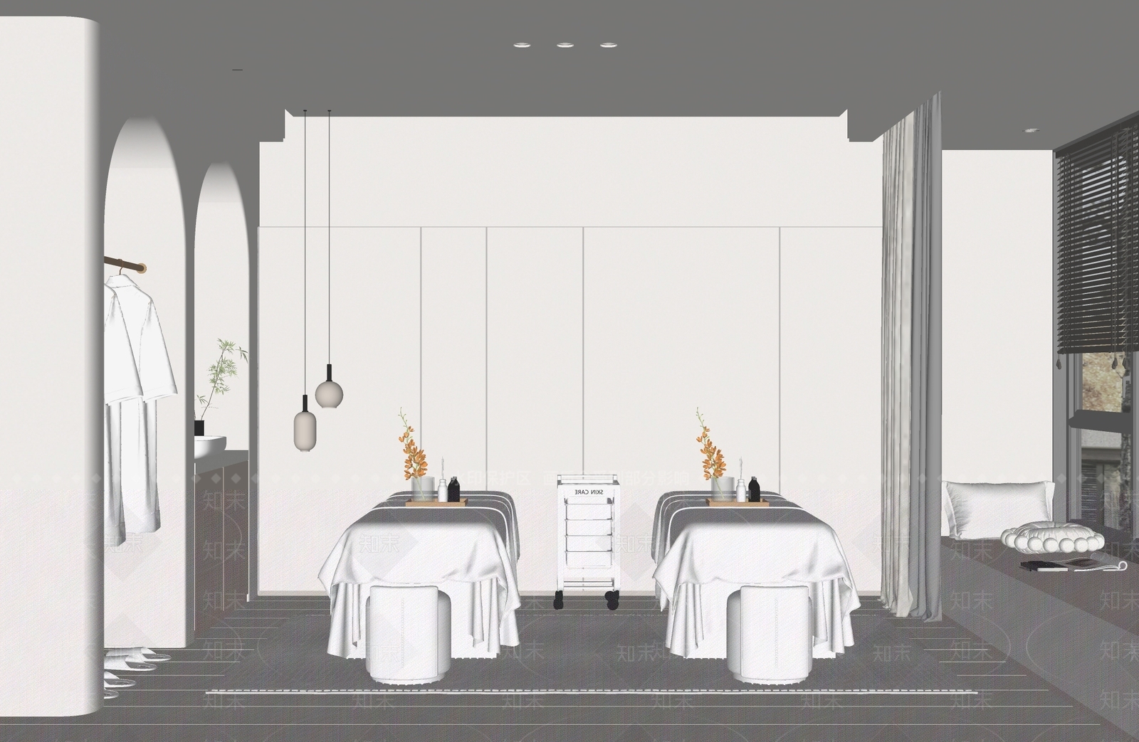 现代美容SPA包间SU模型下载【ID:1153366779】
