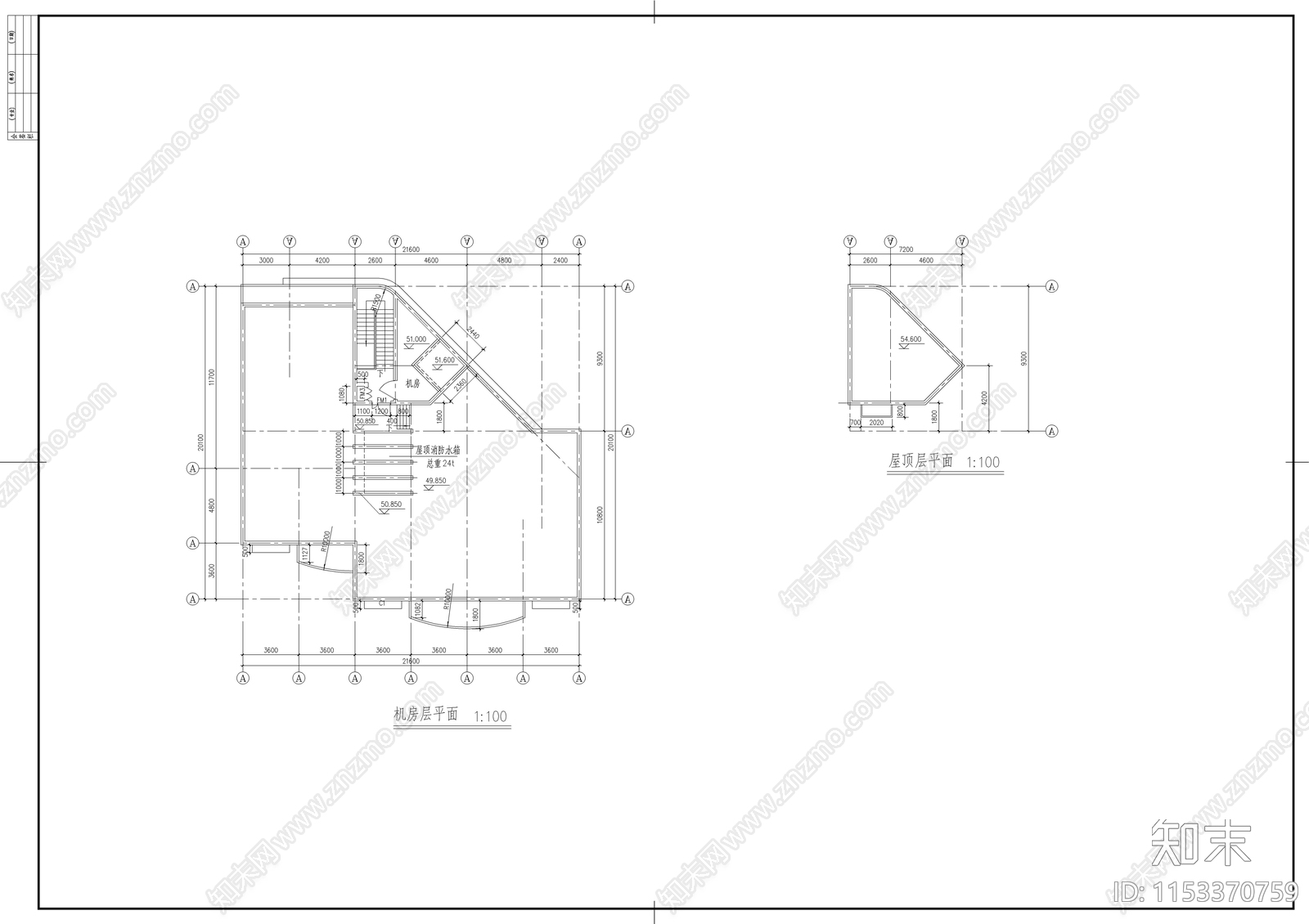 高层住宅建筑cad施工图下载【ID:1153370759】