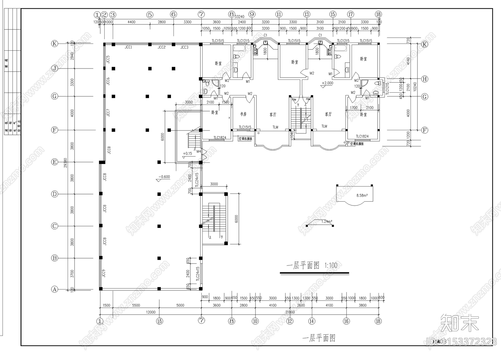 江南住宅全套建筑图cad施工图下载【ID:1153372323】