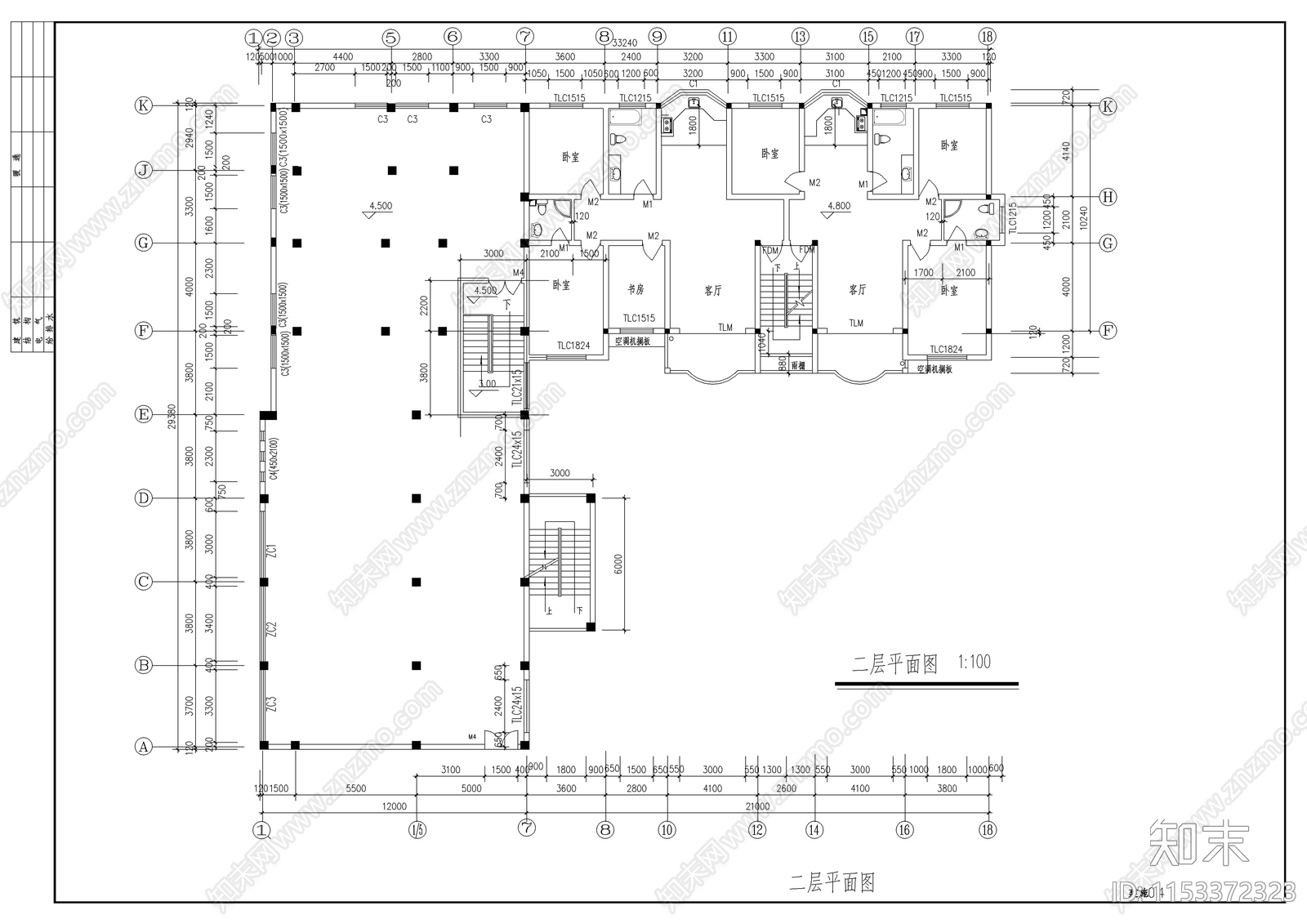 江南住宅全套建筑图cad施工图下载【ID:1153372323】