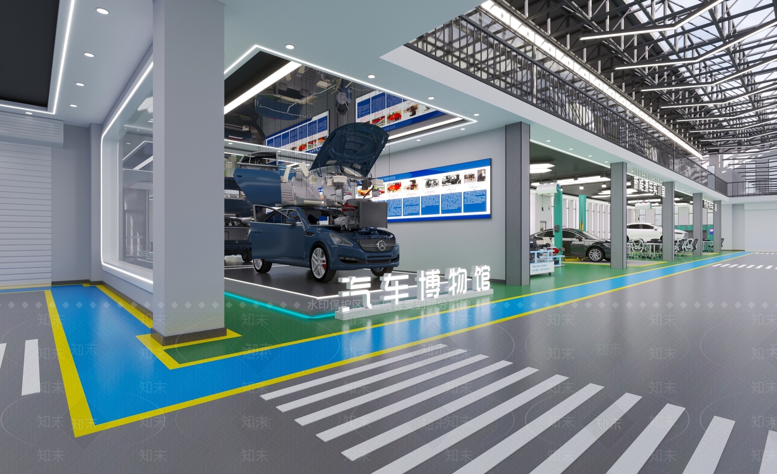 现代教室3D模型下载【ID:1214301602】