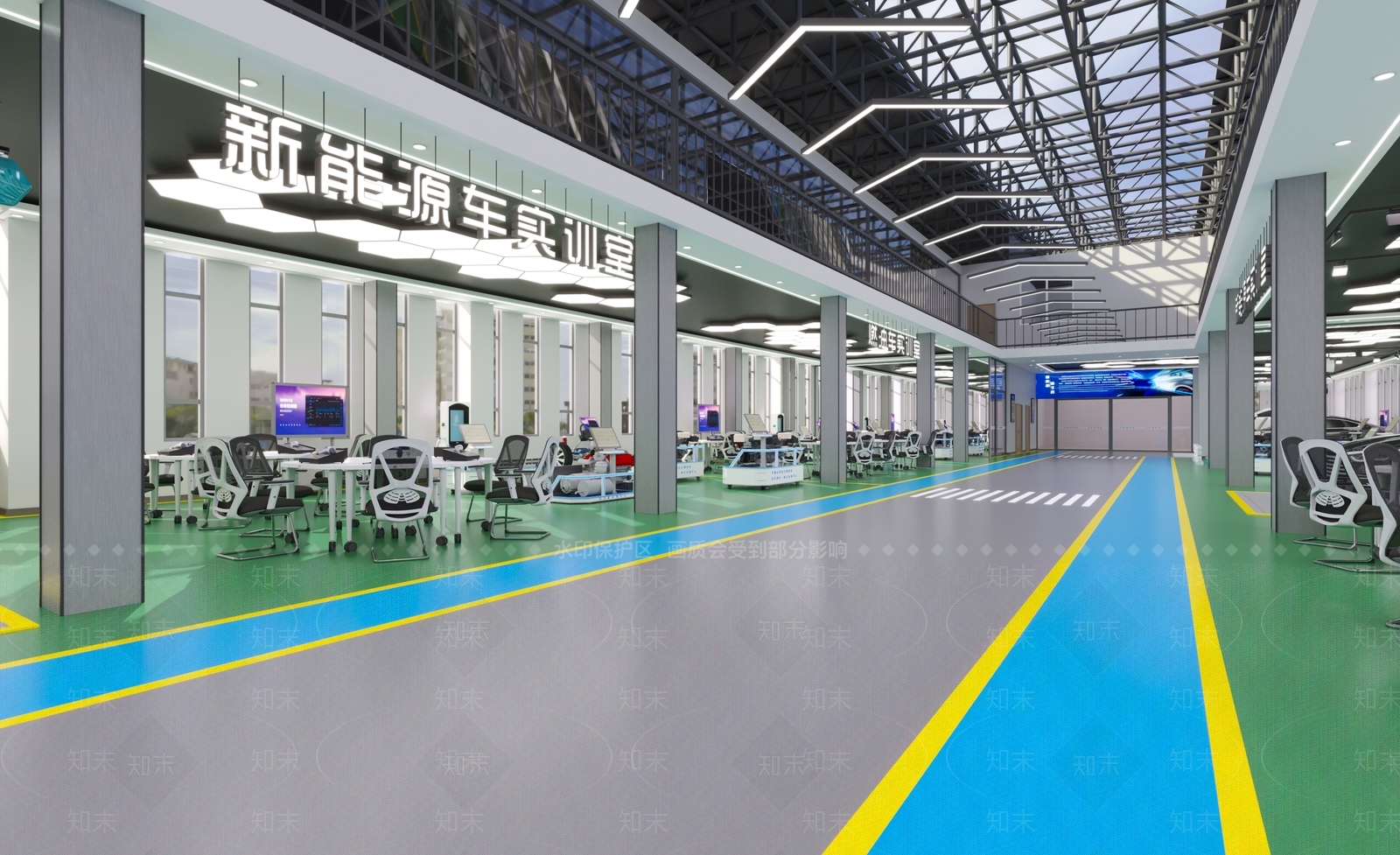 现代汽修店3D模型下载【ID:1153373808】