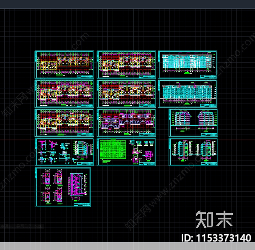 教工住宅全套建筑图cad施工图下载【ID:1153373140】