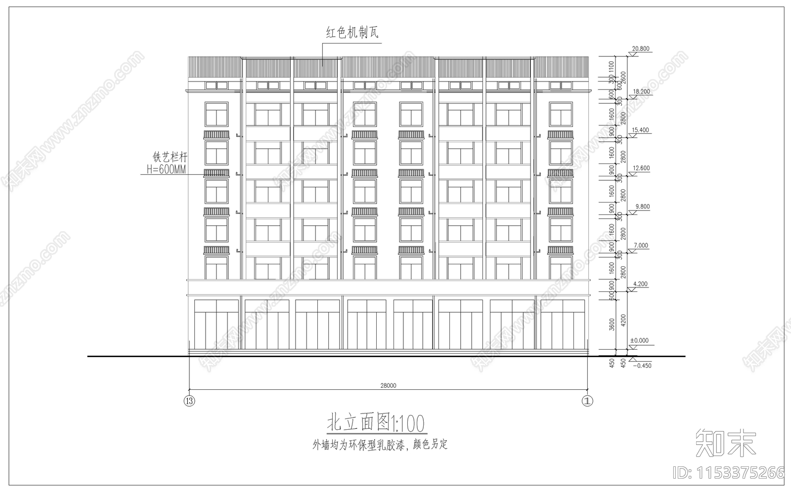 界南河拆迁安置住宅楼结构建筑cad施工图下载【ID:1153375266】