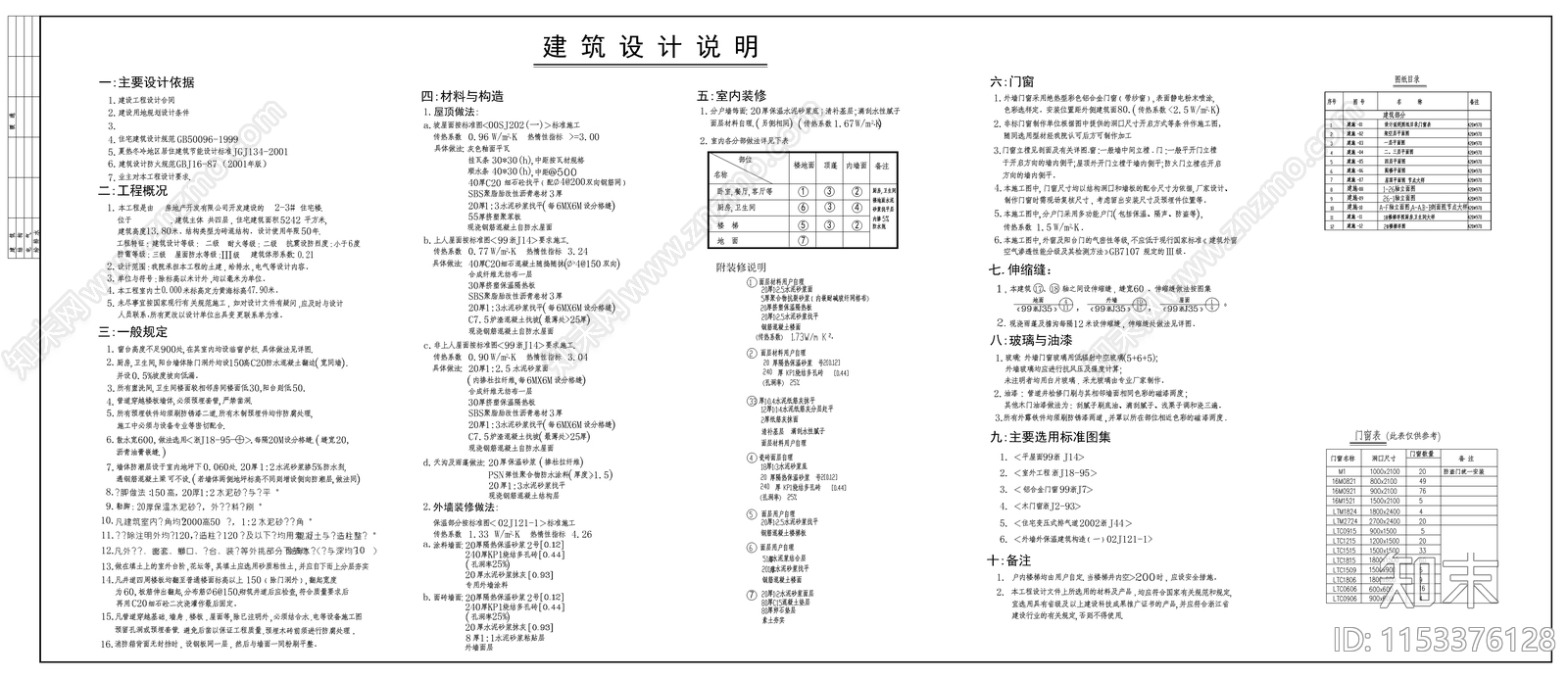 某经典现代住宅楼全套图cad施工图下载【ID:1153376128】