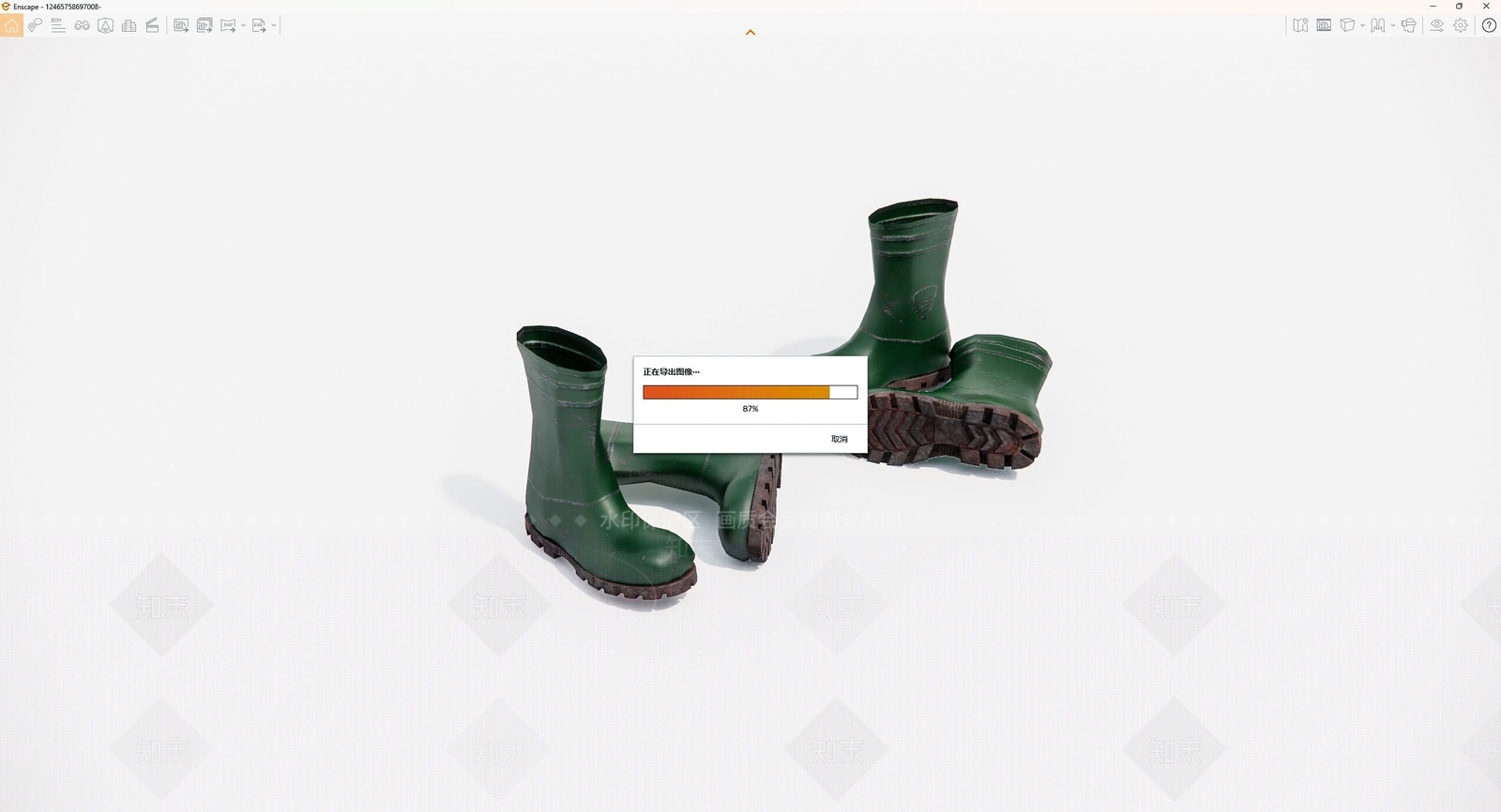 旧雨靴SU模型下载【ID:1153381140】