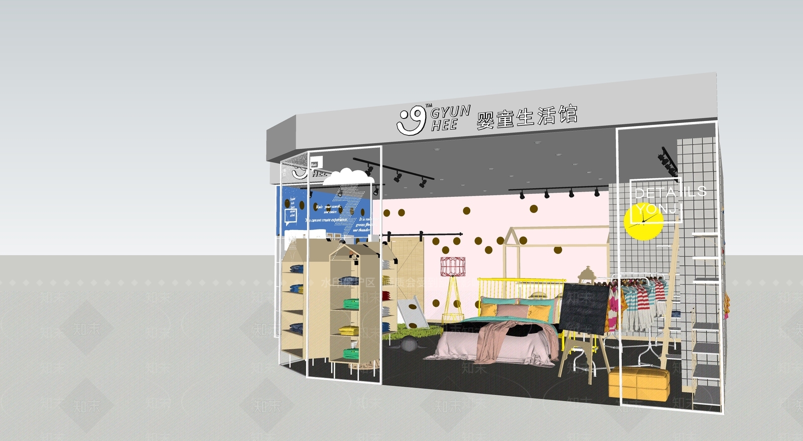 现代母婴生活店SU模型下载【ID:1153387027】