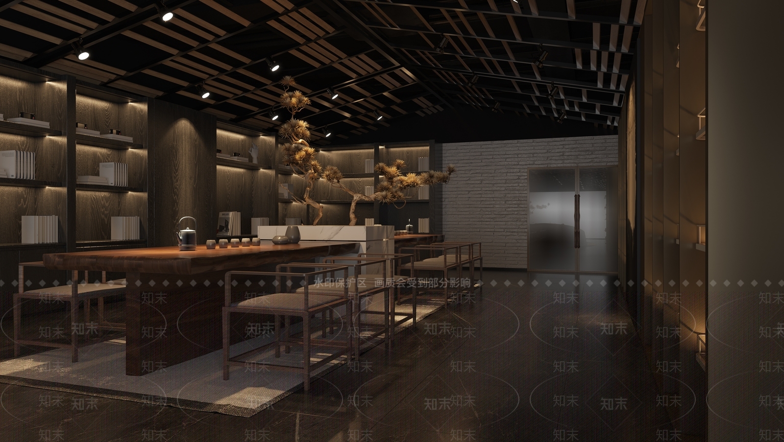 现代茶馆3D模型下载【ID:1153732946】