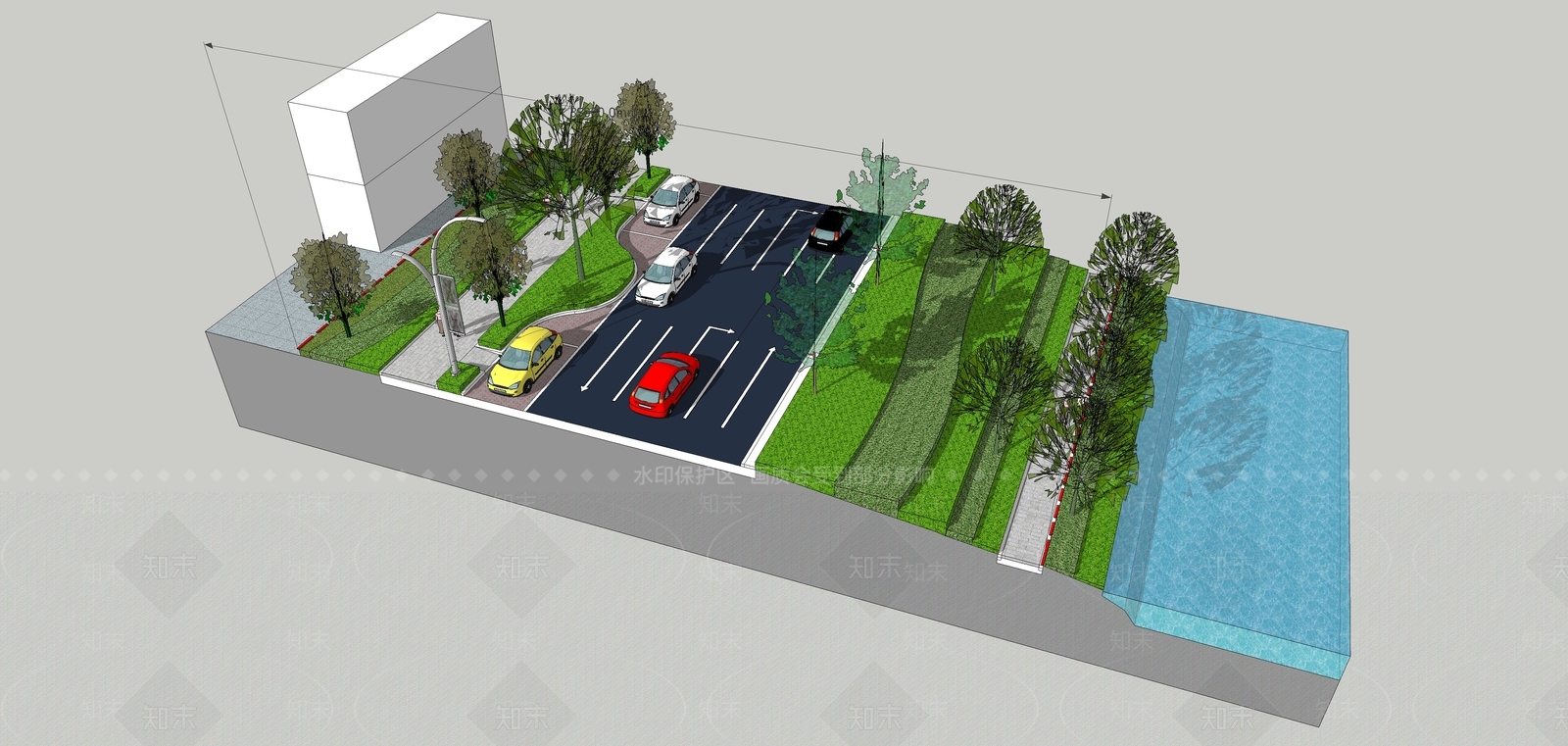 现代道路SU模型下载【ID:1153391472】