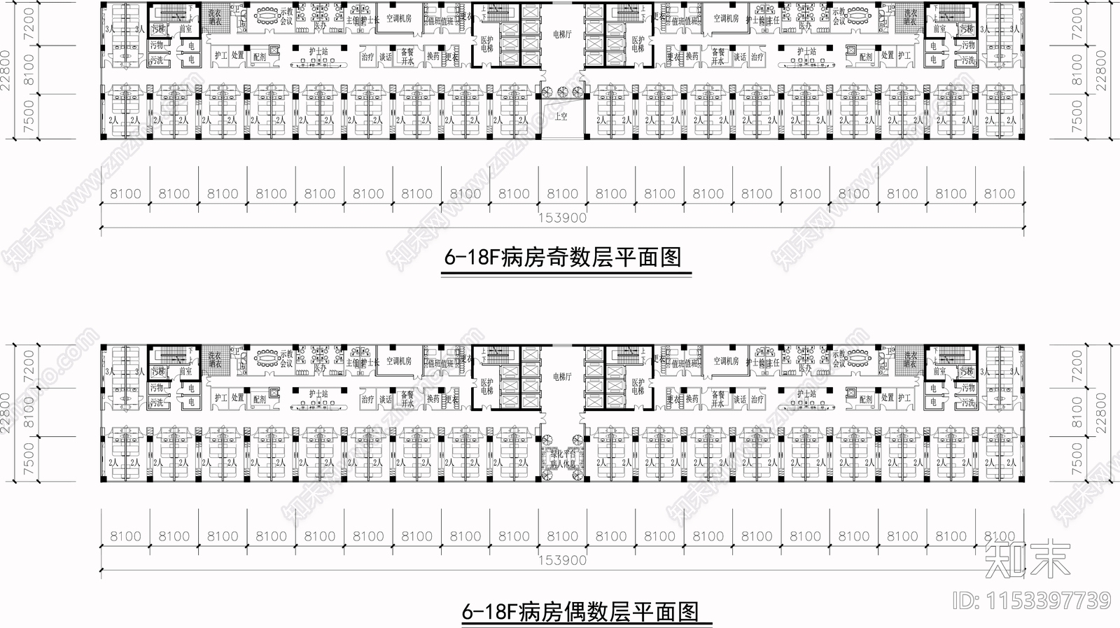 18万平市人民医院建筑cad施工图下载【ID:1153397739】