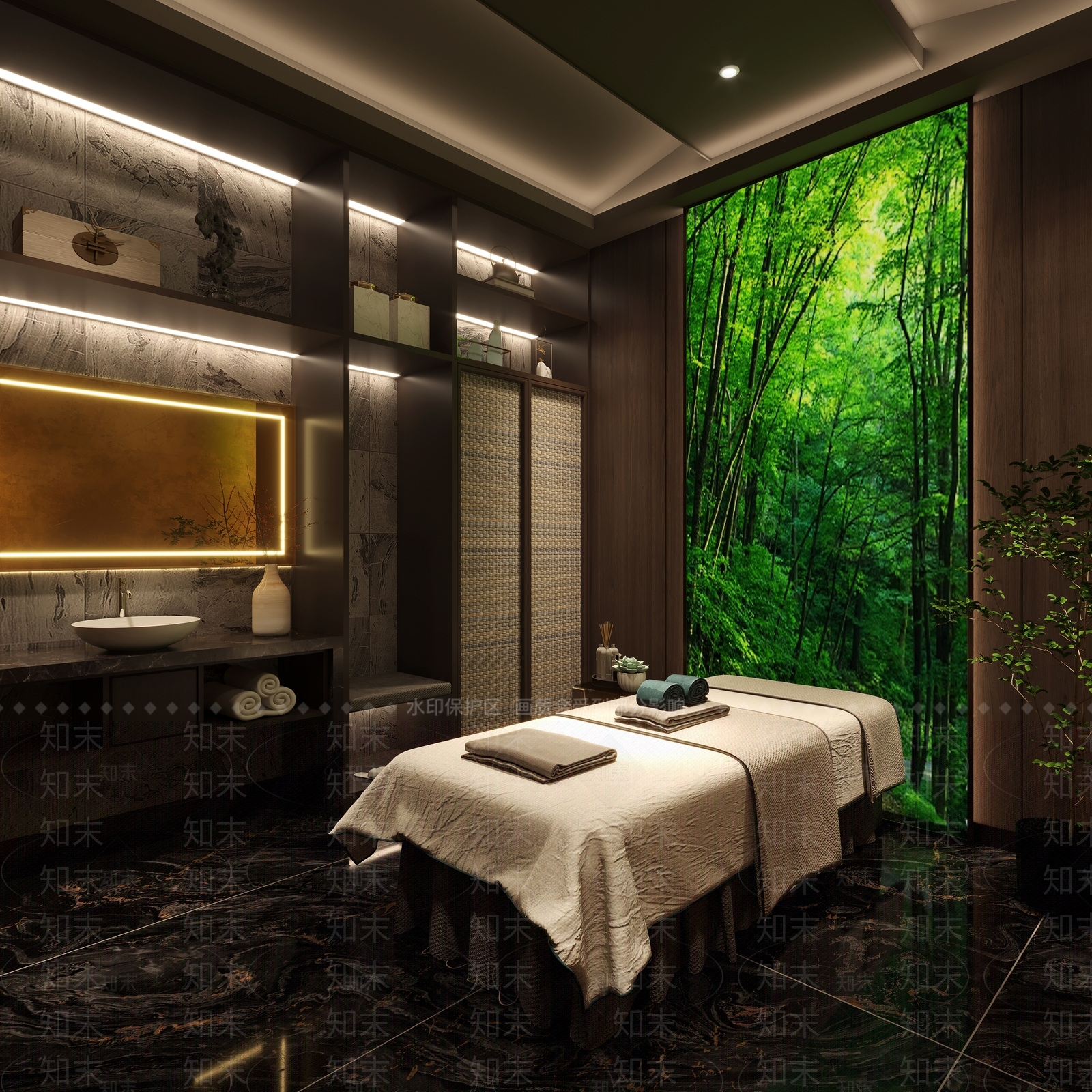 中式洗浴中心3D模型下载【ID:1153399748】