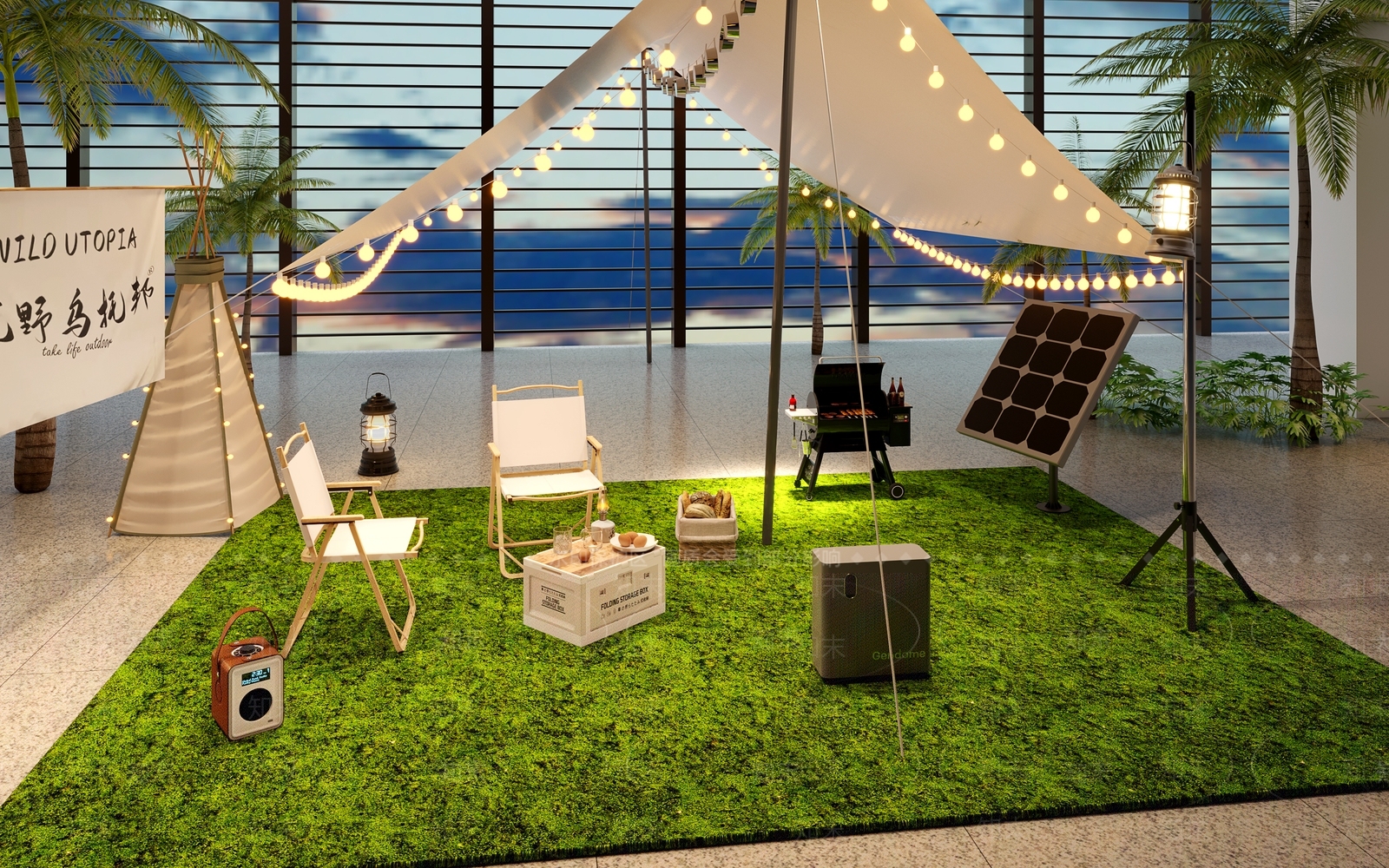 现代露营帐篷3D模型下载【ID:1153400686】