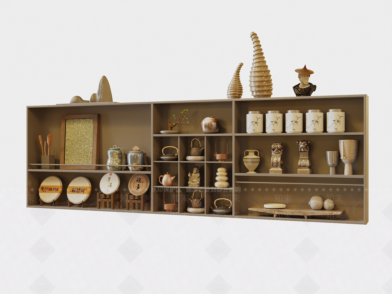 中式茶具3D模型下载【ID:1153403860】
