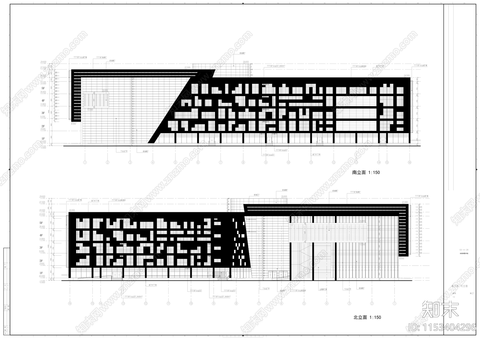 东莞市图书馆建筑cad施工图下载【ID:1153404296】