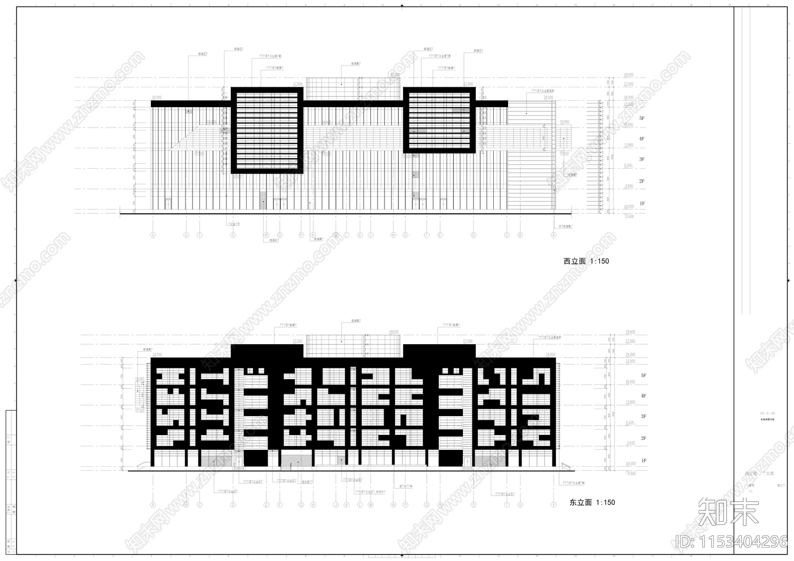 东莞市图书馆建筑cad施工图下载【ID:1153404296】