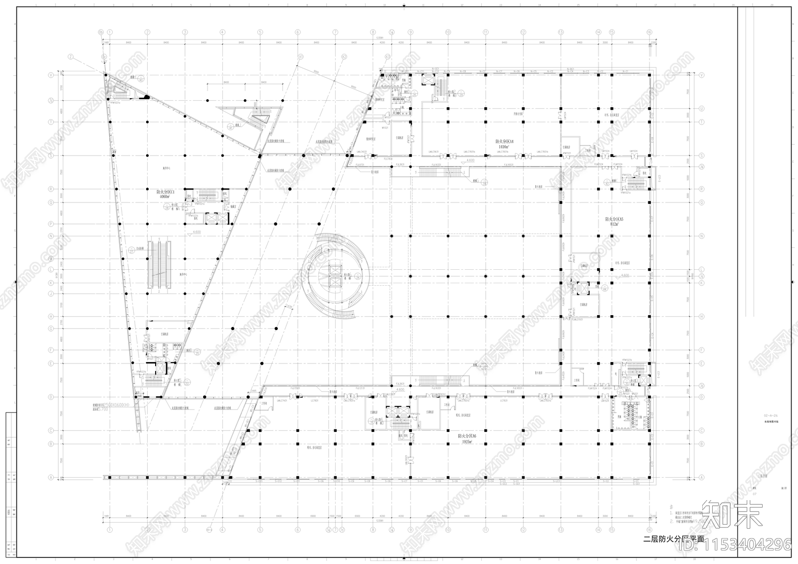 东莞市图书馆建筑cad施工图下载【ID:1153404296】