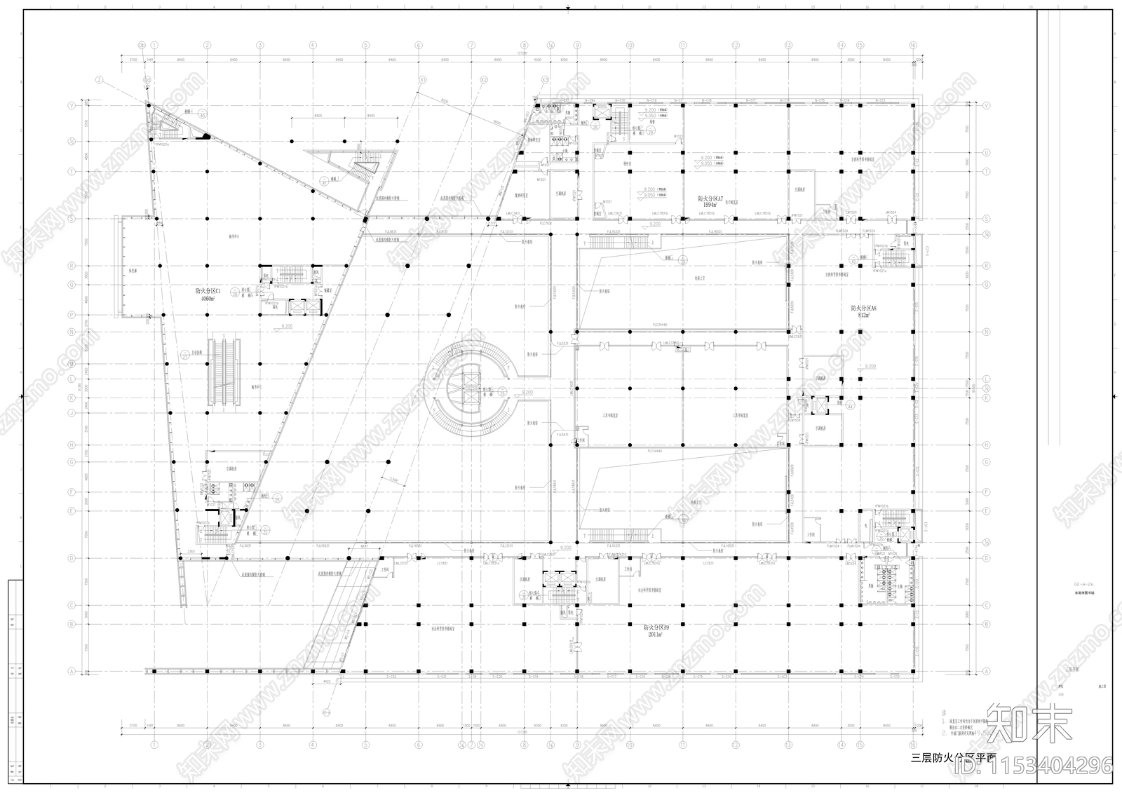 东莞市图书馆建筑cad施工图下载【ID:1153404296】