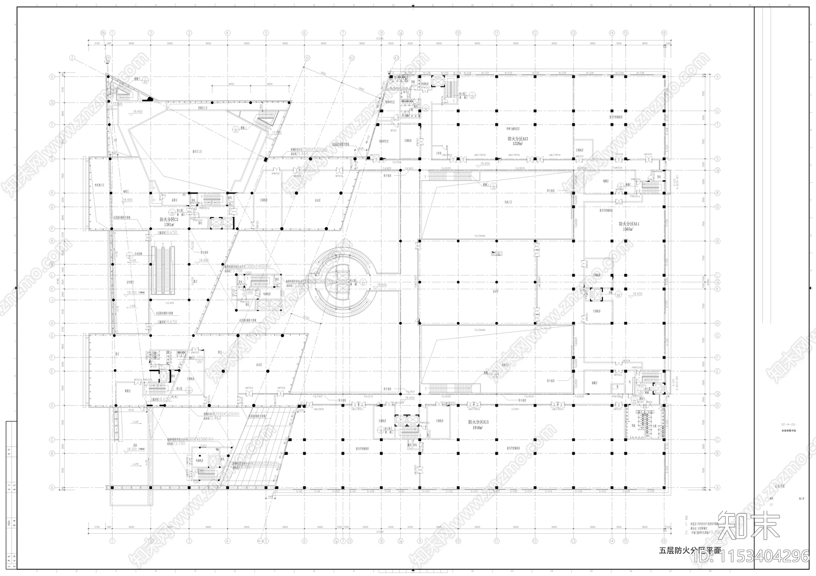 东莞市图书馆建筑cad施工图下载【ID:1153404296】