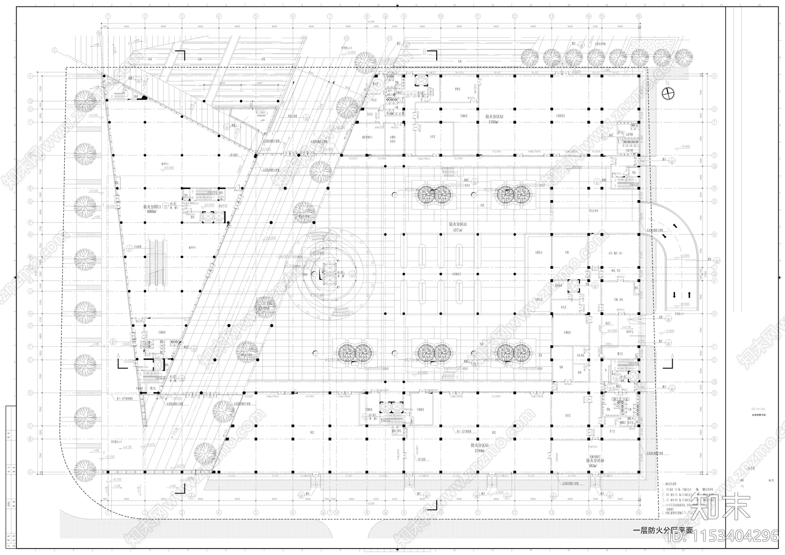 东莞市图书馆建筑cad施工图下载【ID:1153404296】