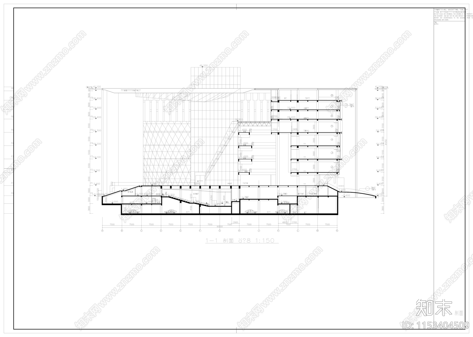 南京图书馆新馆cad施工图下载【ID:1153404509】