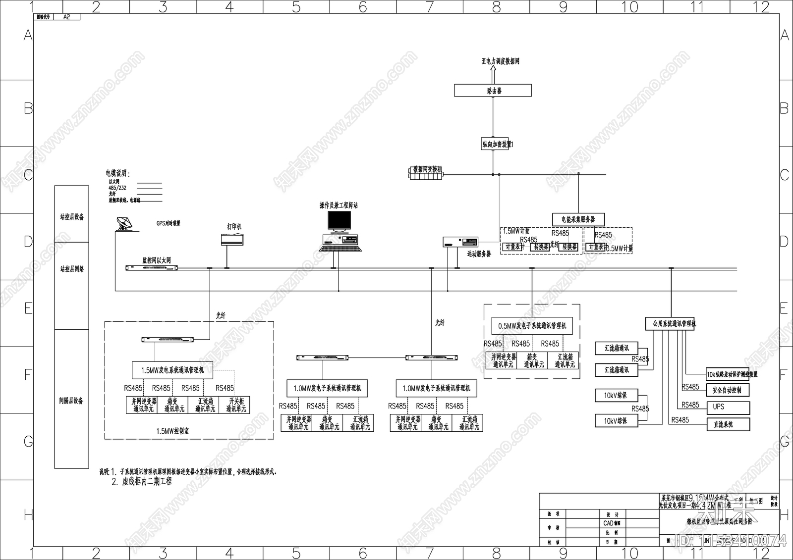 光伏发电控制室系统施工图下载【ID:1153410074】