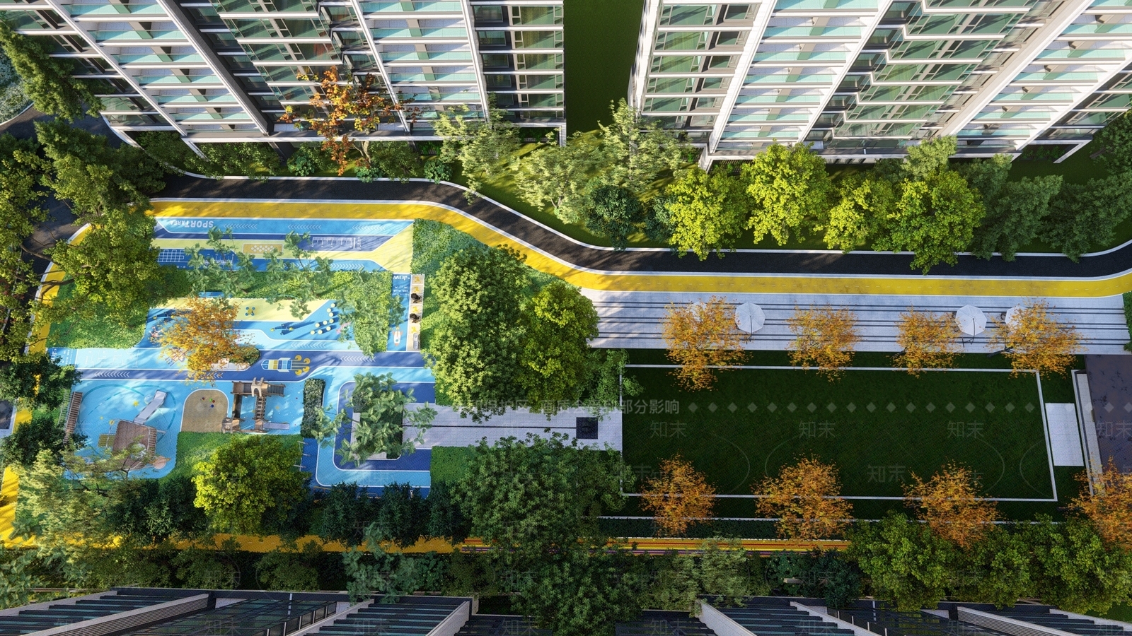 现代儿童游乐区SU模型下载【ID:1153410127】