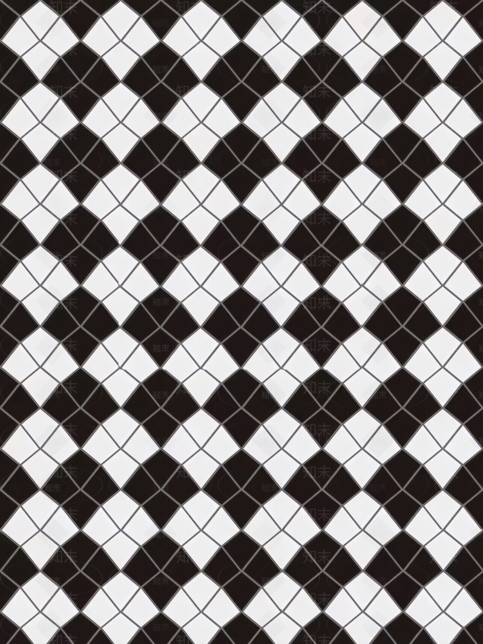 黑白色抽象菱形玻璃马赛克贴图下载【ID:1153415214】