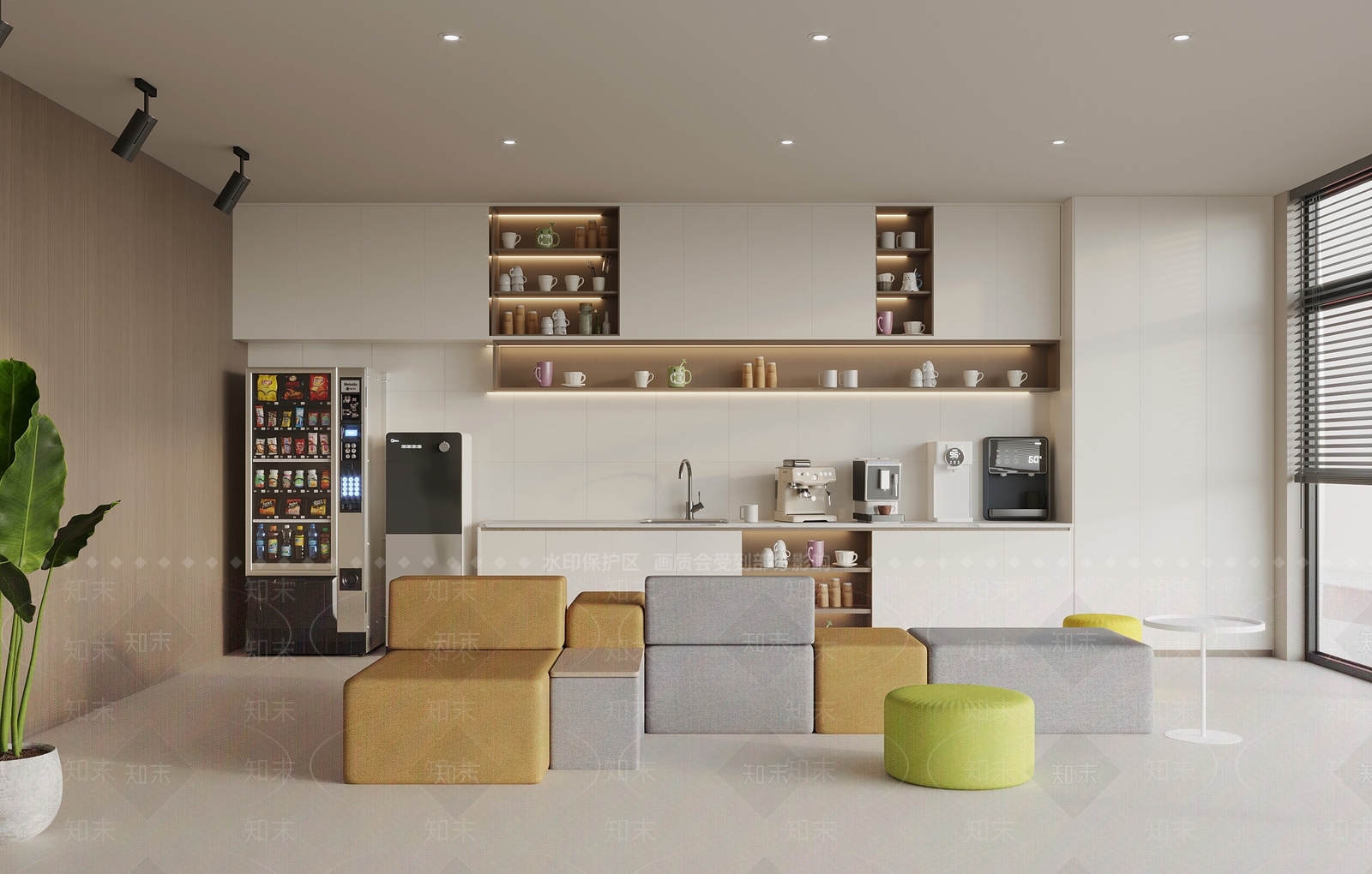 现代茶水间3D模型下载【ID:1153415864】
