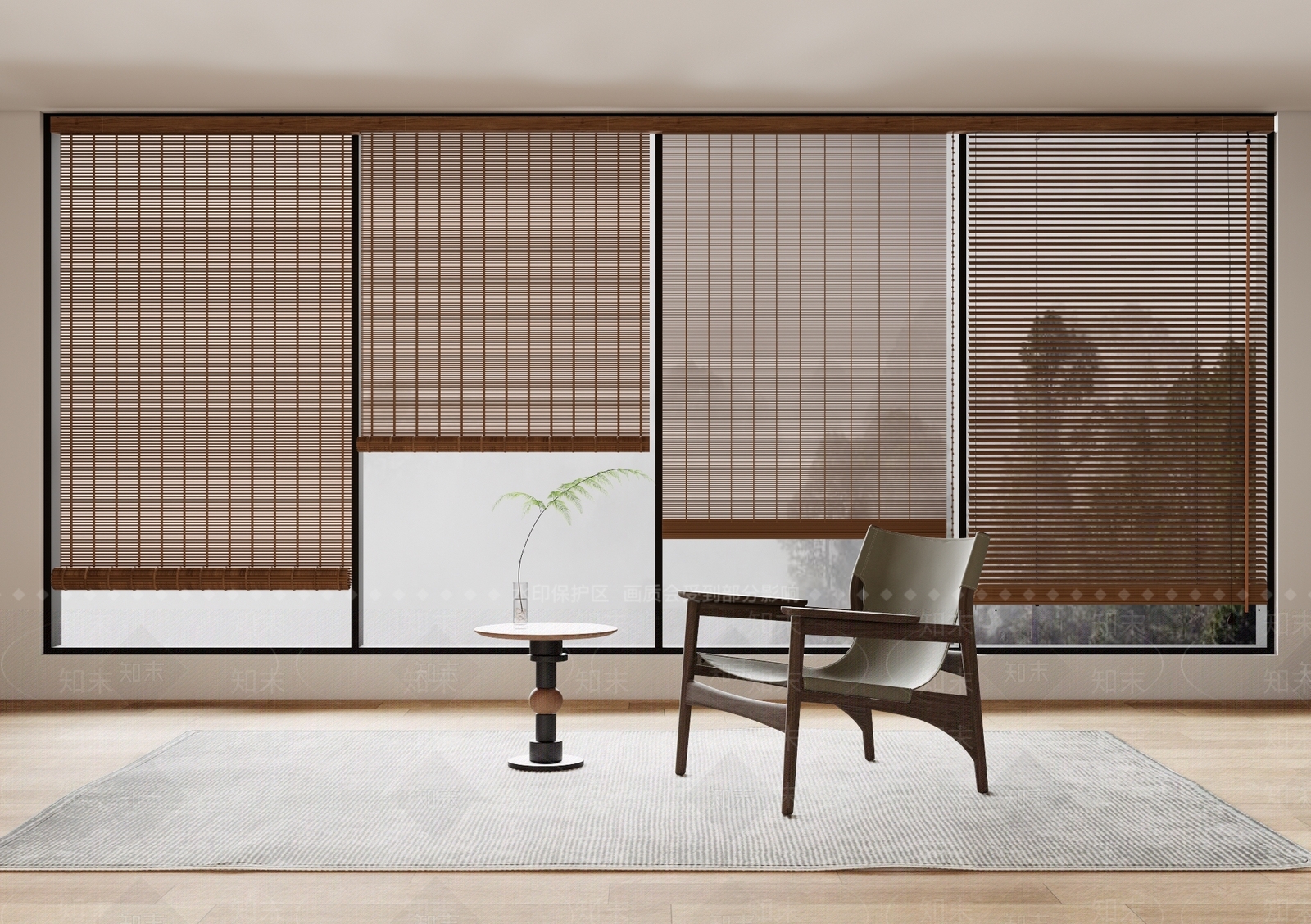 新中式竹帘3D模型下载【ID:1153417070】