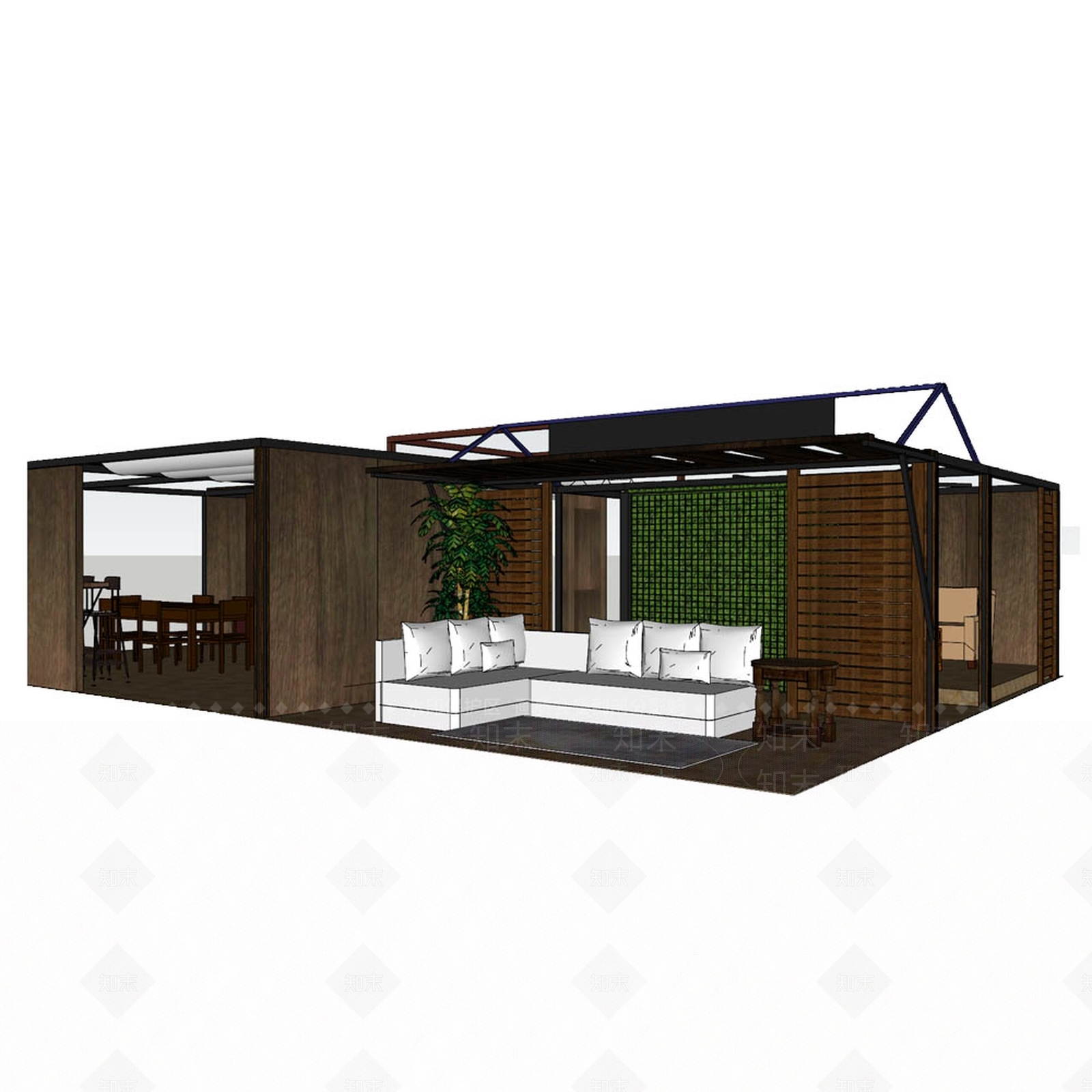现代家居快闪店SU模型下载【ID:1153417649】