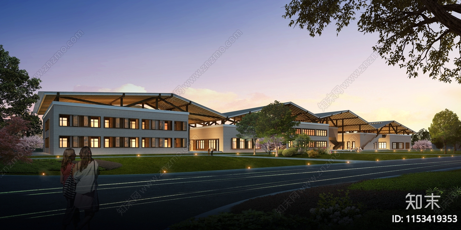 新中式农业建筑SU模型下载【ID:1153419353】