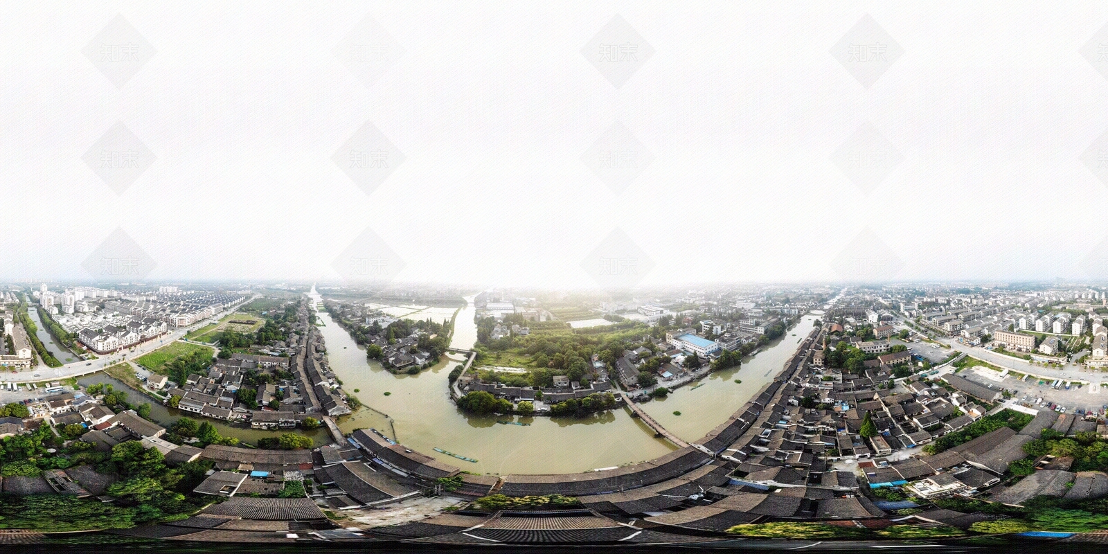 HDR户外古镇外景天空贴图下载【ID:1153419931】