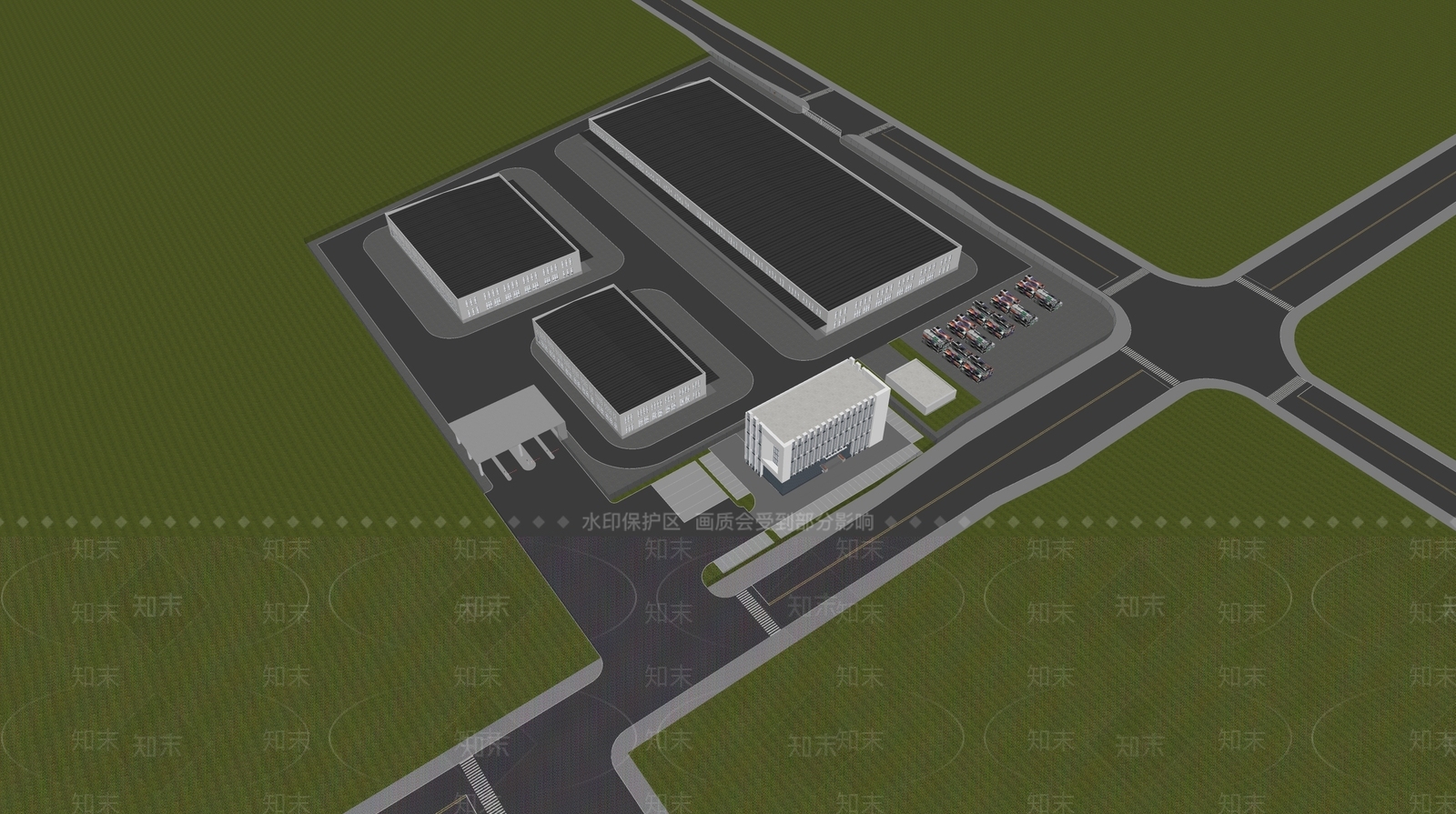 现代仓库SU模型下载【ID:1153420126】