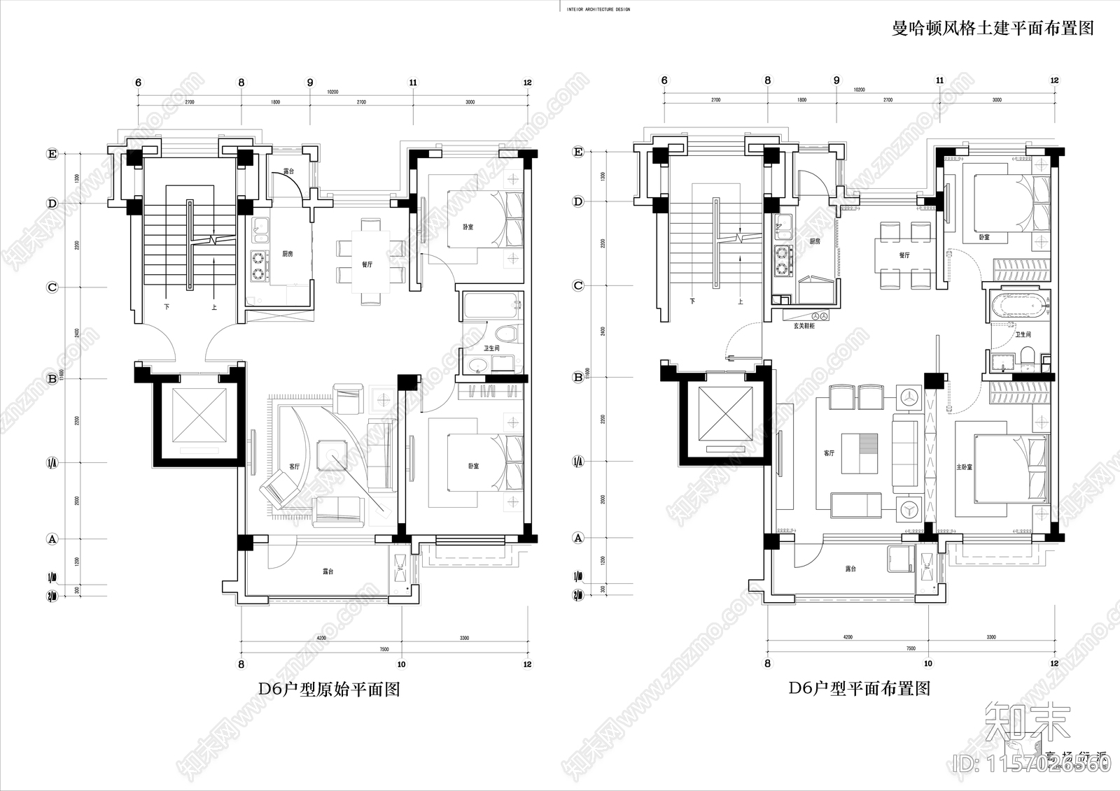 欧式风格样板cad施工图下载【ID:1157026560】