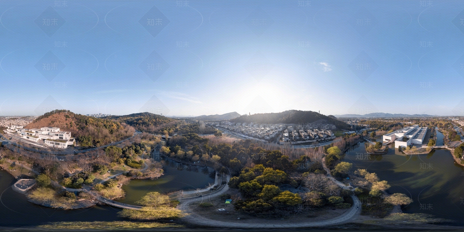 HDR晴天公园外景天空贴图下载【ID:1153422198】