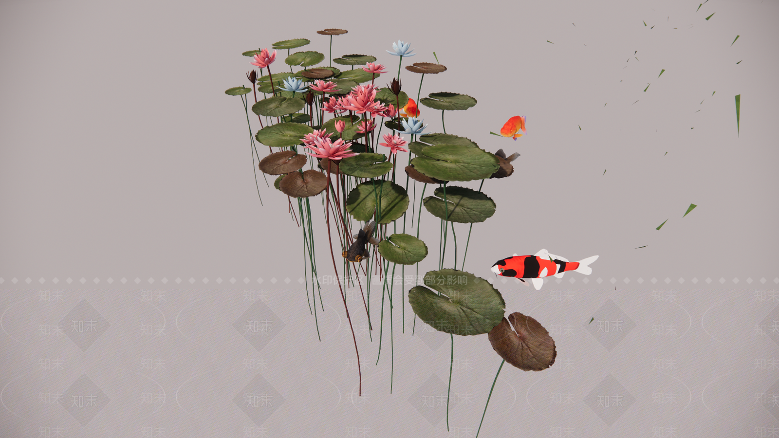 荷花SU模型下载【ID:1153427436】