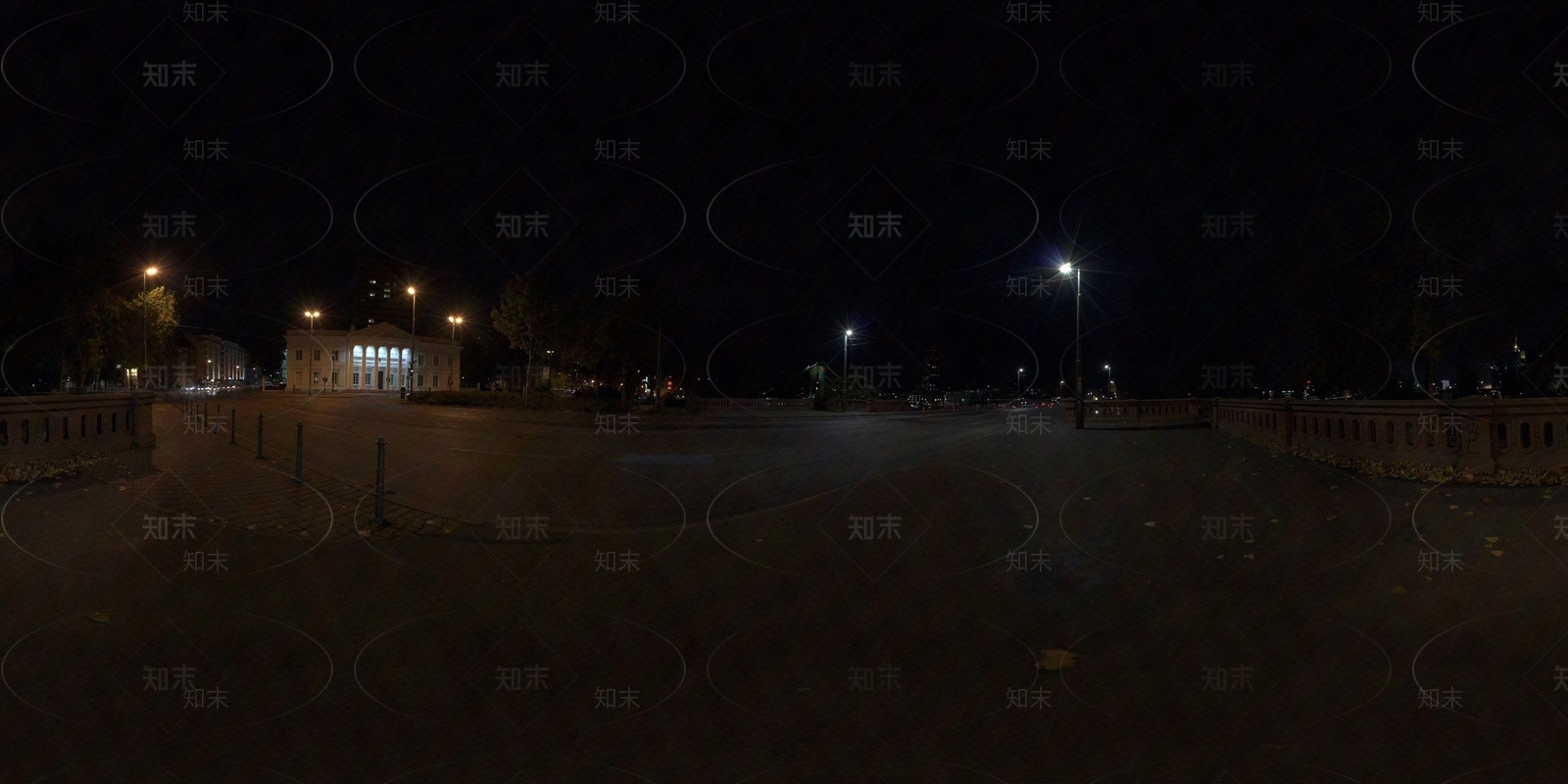 HDR城市夜景全景贴图下载【ID:1153431811】