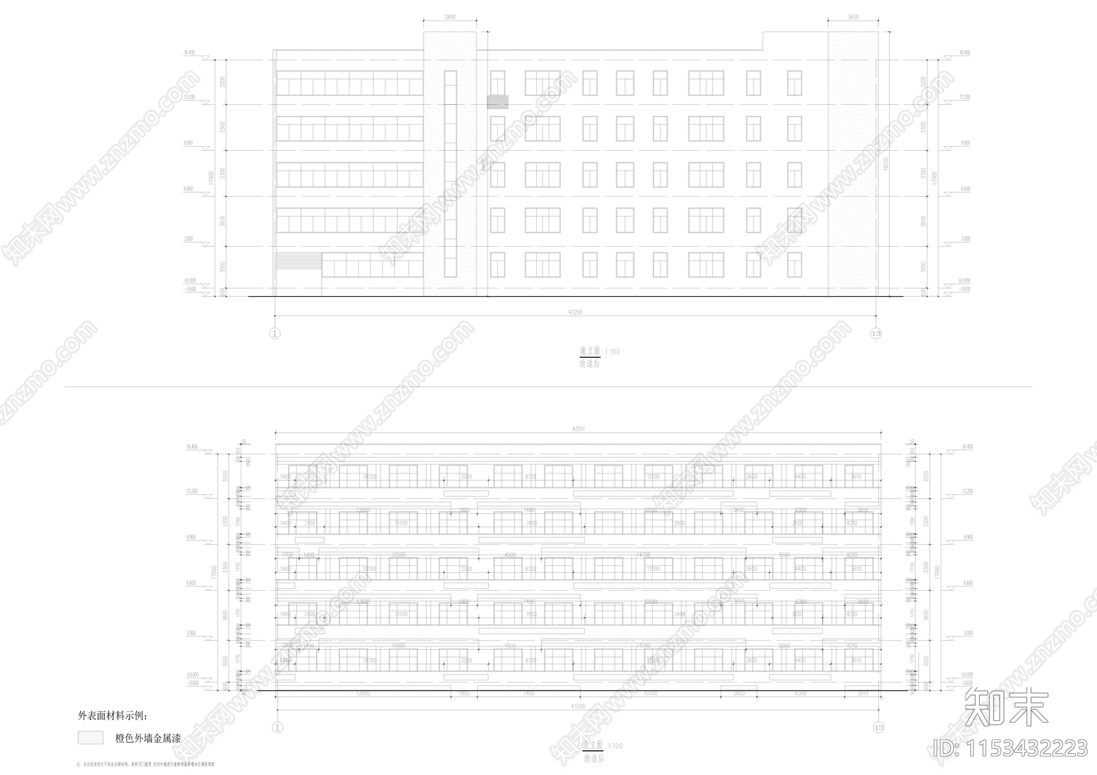 第五中学建筑cad施工图下载【ID:1153432223】