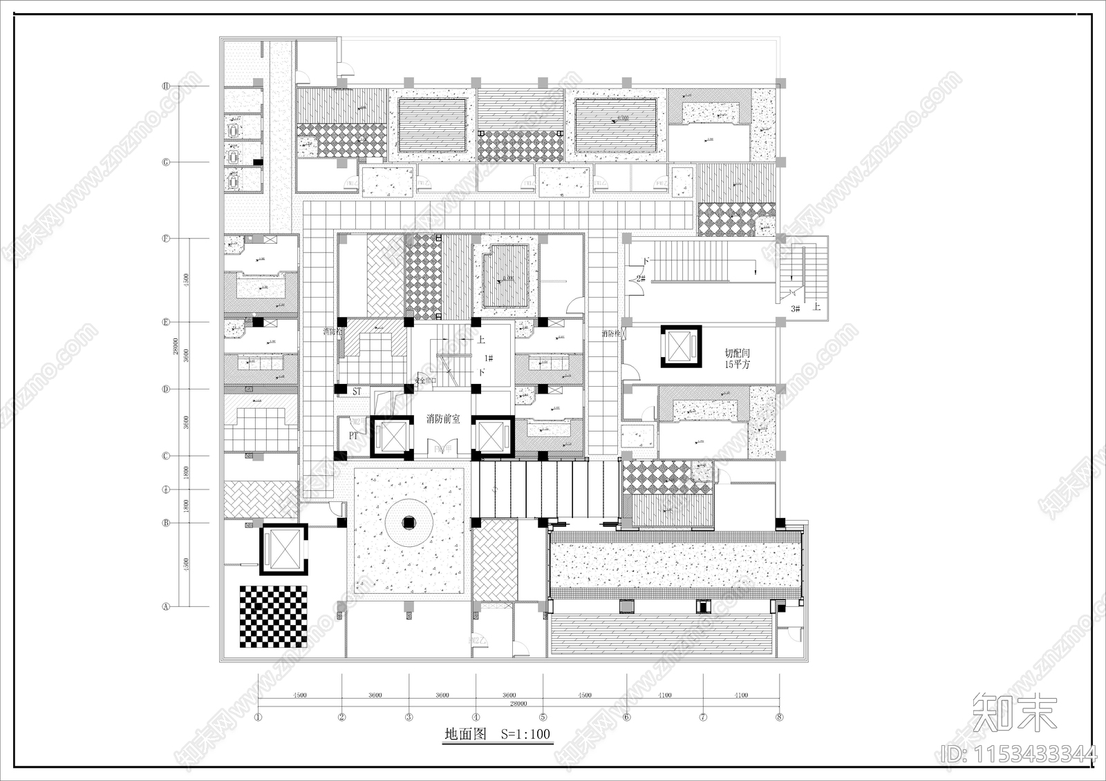 1040㎡KTV室内cad施工图下载【ID:1153433344】