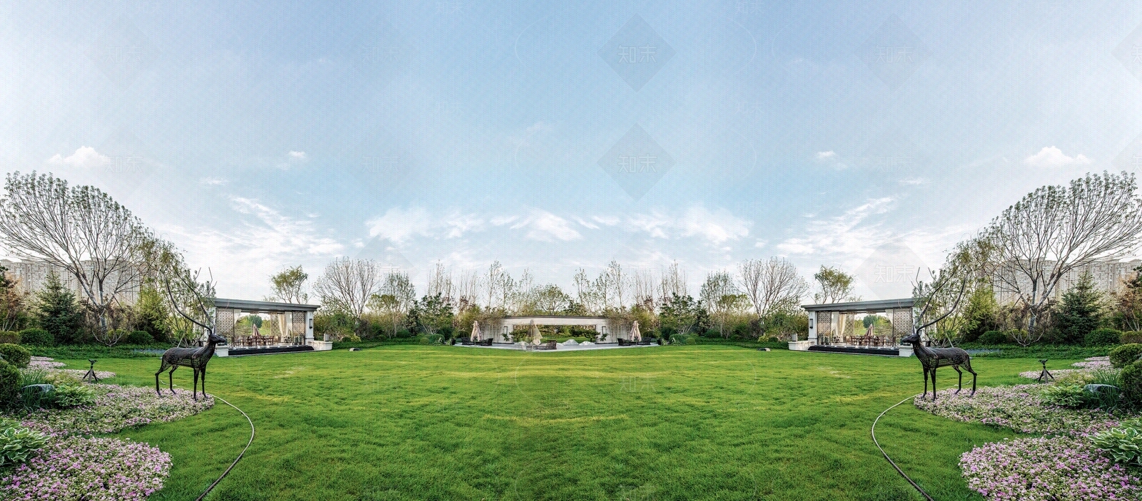 白天小区外景贴图下载【ID:1153434124】