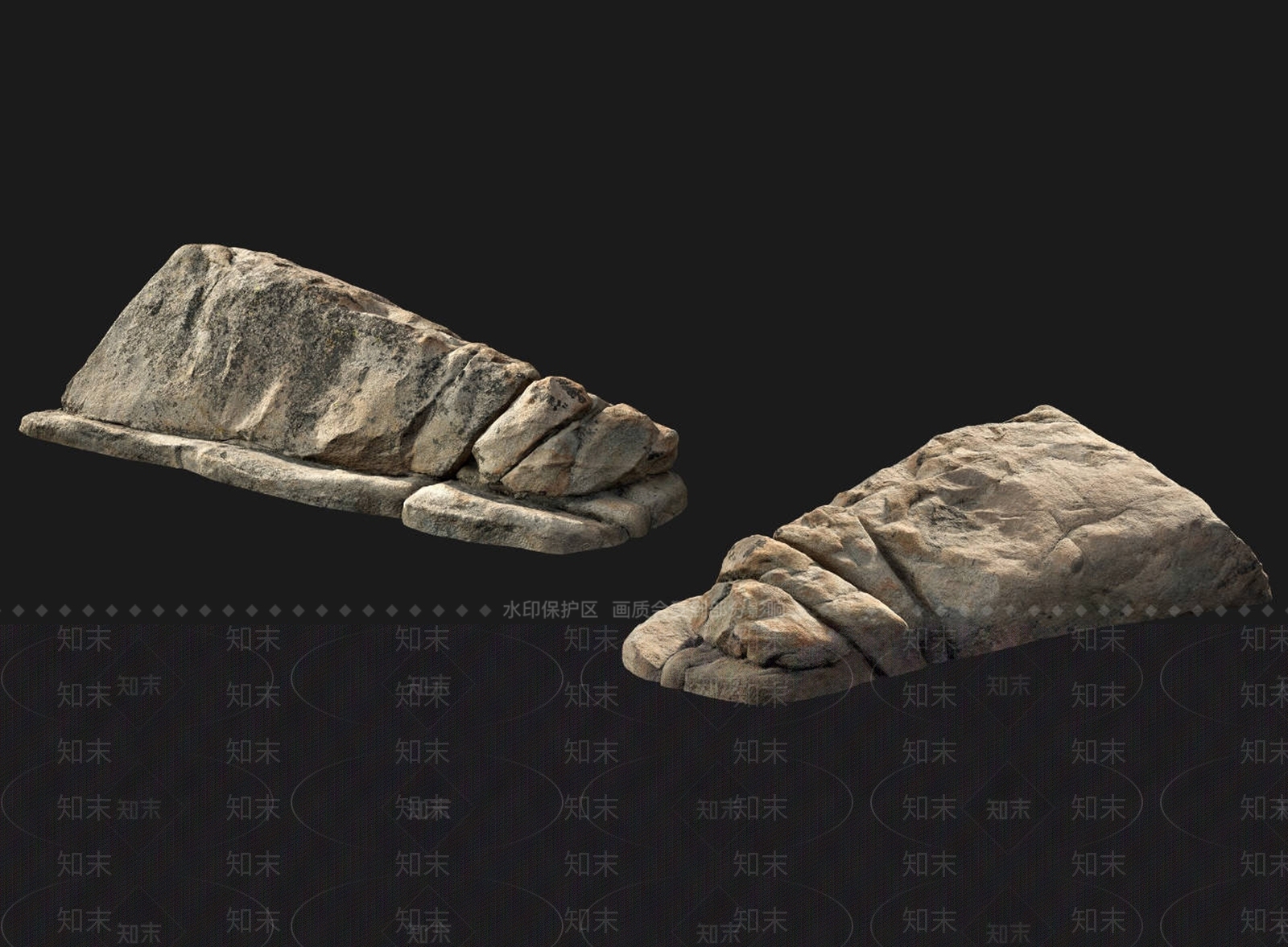 现代景观石3D模型下载【ID:1153436137】